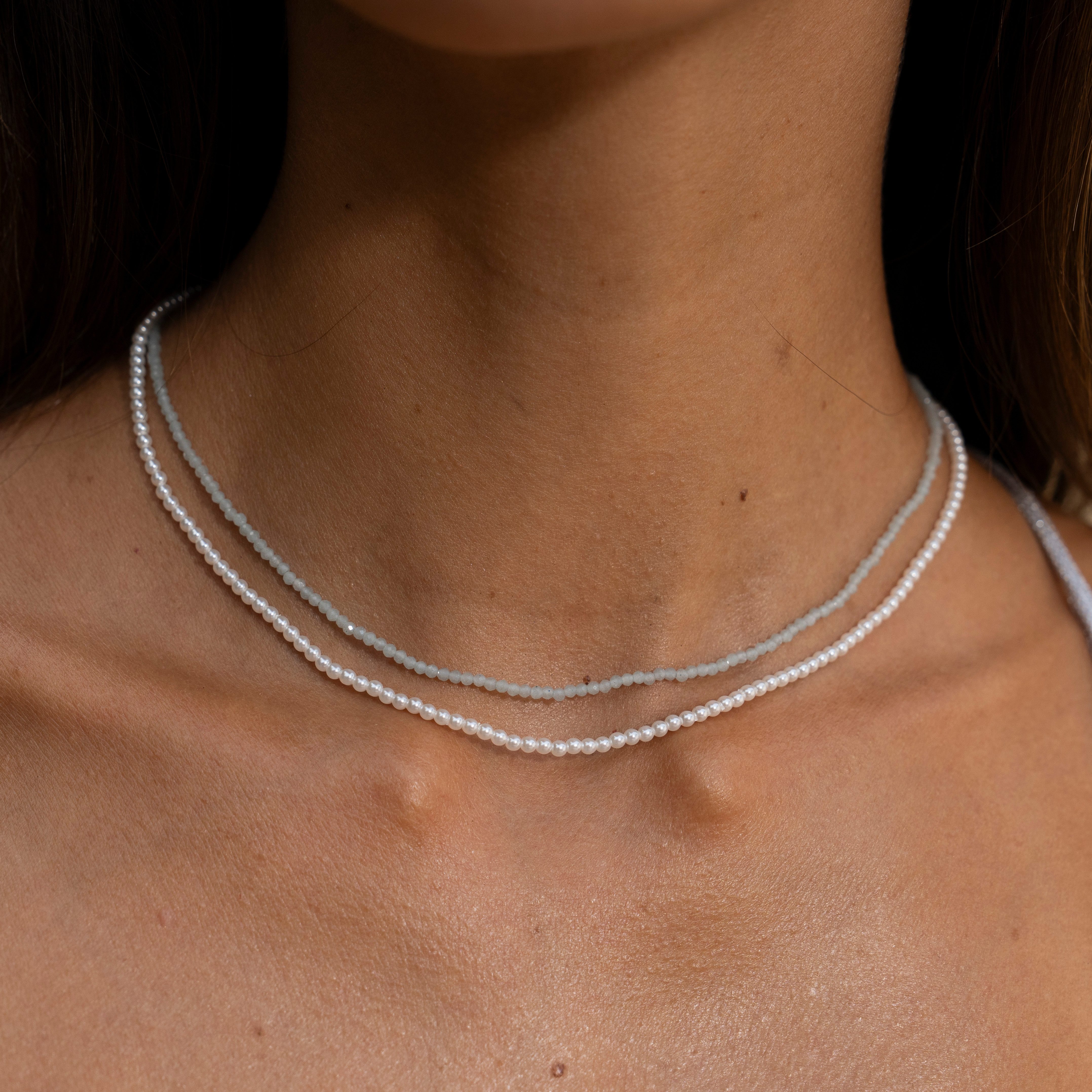 Made by Nami Perlenketten-Set Zweireihige Damen Halskette mit Süßwasserperl günstig online kaufen