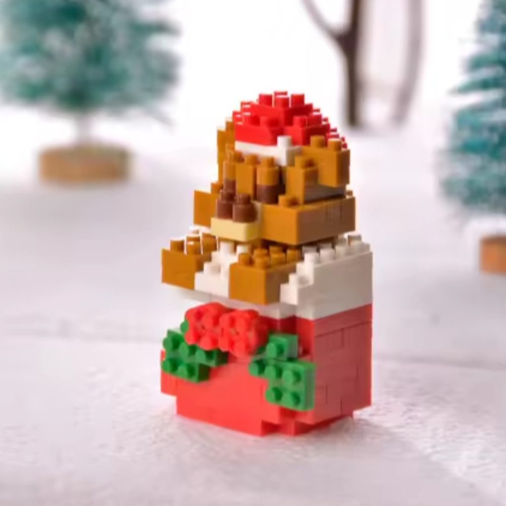 Tinisu Weihnachten Micro-Bricks Figur Bausatz Geschenk Klemmbausteine Konstruktions-Spielset