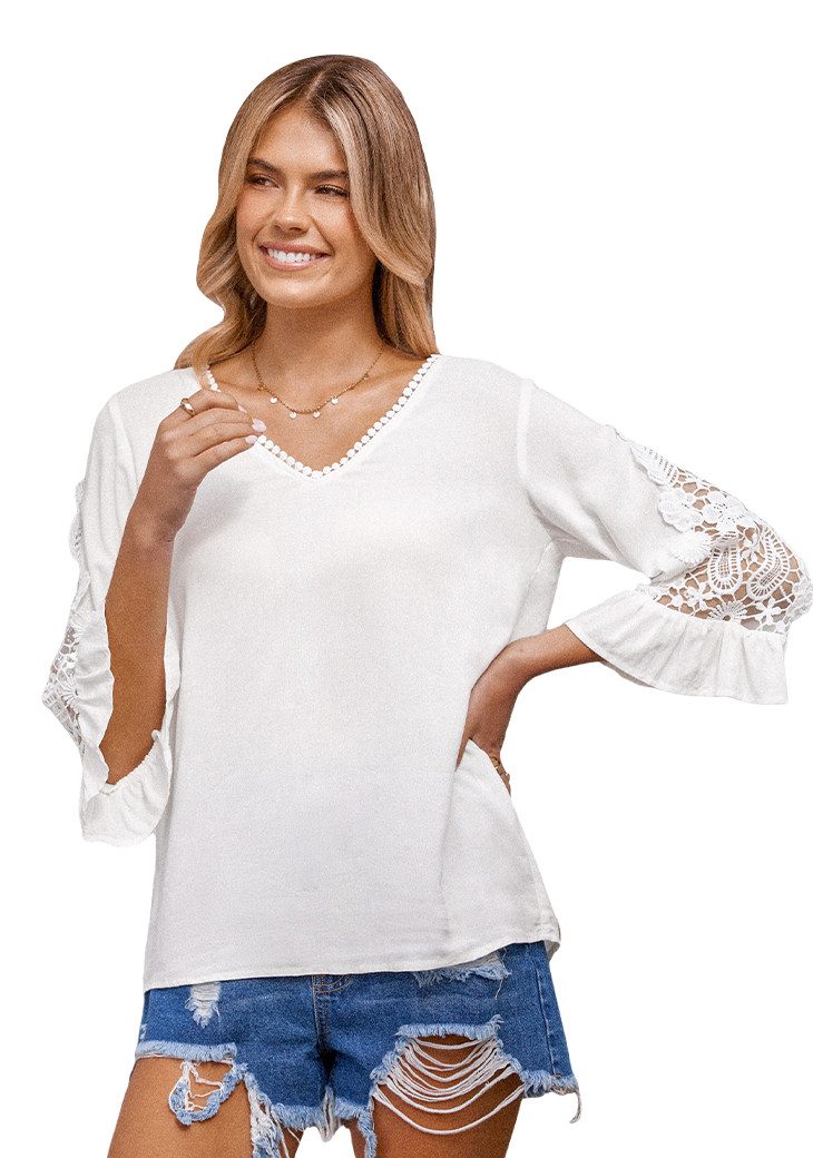 Cupshe Blusentop Sexy ausgestelltes Top mit günstig online kaufen