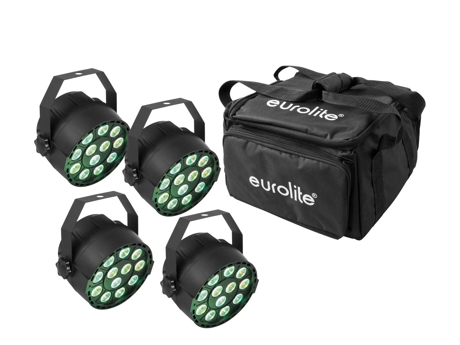 Discolicht EUROLITE Set 4x LED PARty TCL Spot + Soft-Bag