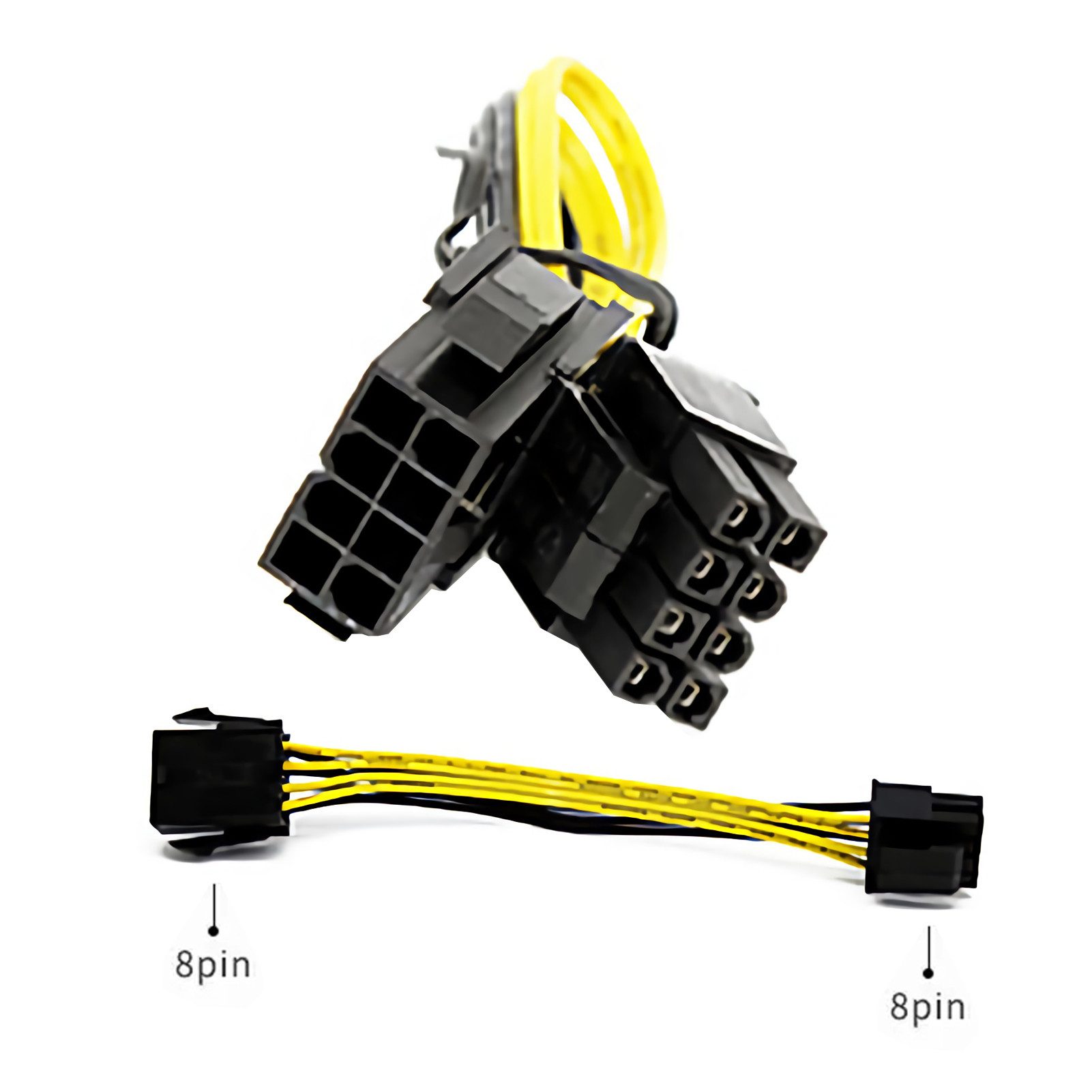 Bolwins F12 8pin zu 8pin PCIE PCI Express Grafikkarte Stromkabel Adapter Kabel Computer-Kabel, 8-Pin PCI-Express Stecker, männlich, 8-Pin PCI-Express Kupplung, weiblich (18 cm), Hochwertige Verarbeitung, stabile Verbindung, langlebiges Material.