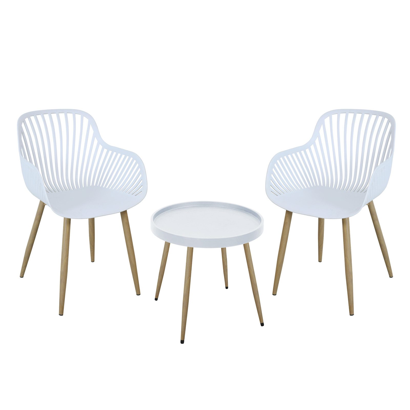 SVITA Sitzgruppe PHILLY, (3tlg. Set), aus 2 Stühlen und 1 Tisch