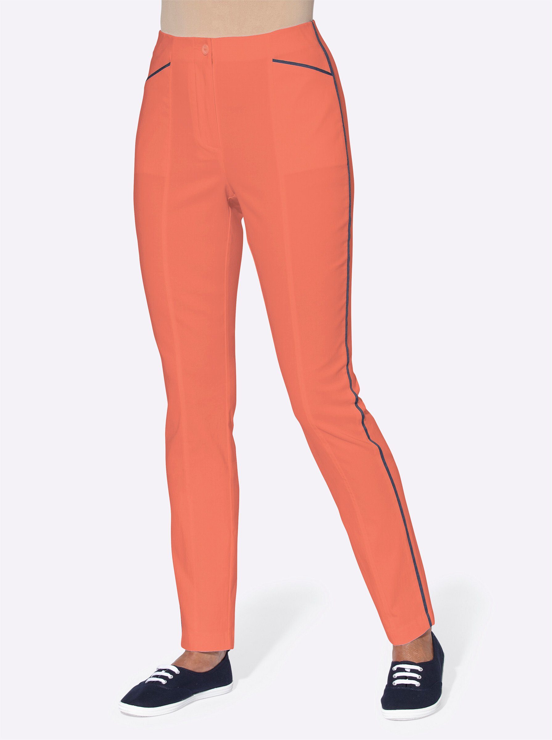 Sieh an! Jerseyhose Innenbeinlänge ca. 72 cm mandarine