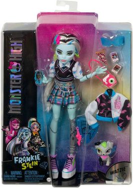 Mattel® Anziehpuppe Monster High, Frankie Stein mit Hund