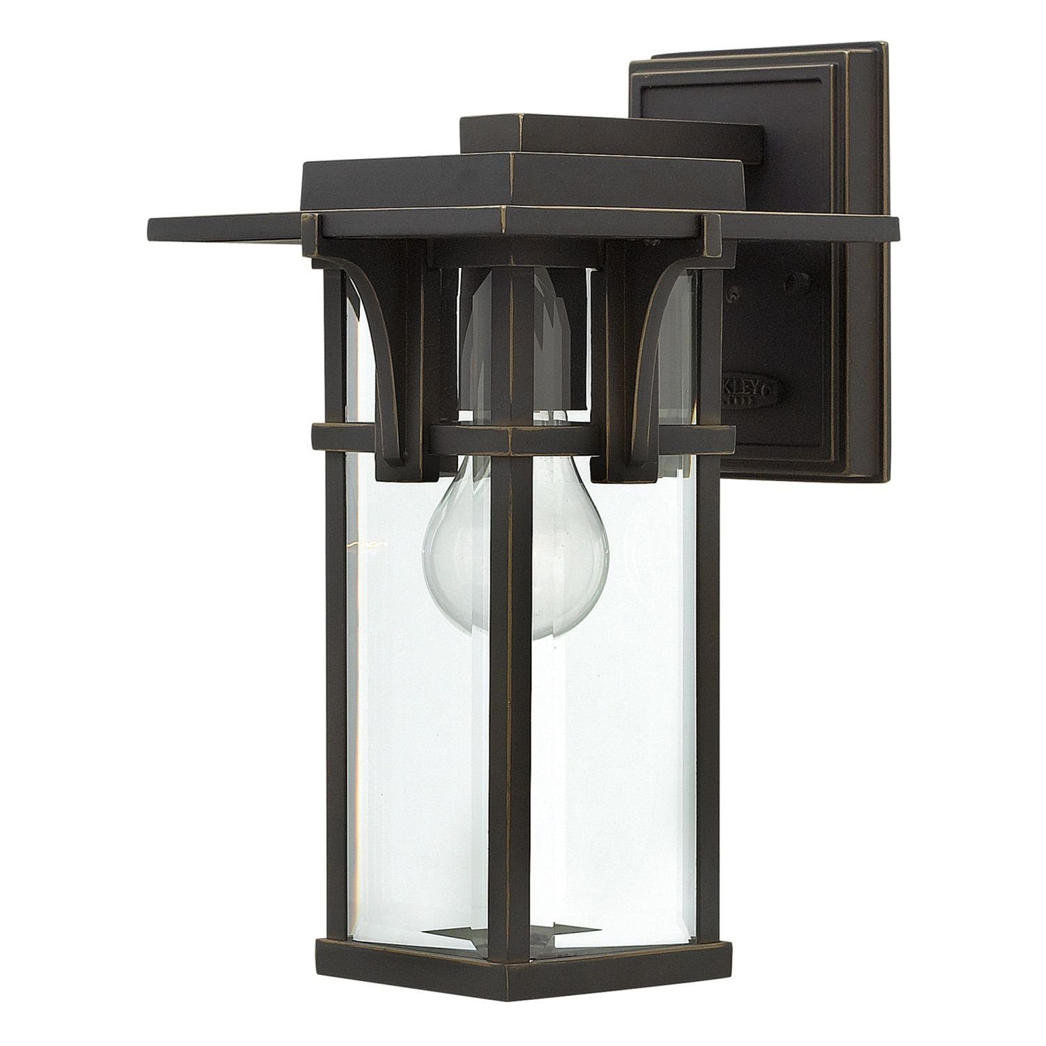 Leuchtmittel, Aluminium ohne Licht-Erlebnisse Wandlampe Bronze Außen-Wandleuchte Wandleuchte Glas IP44 Vintage RANDALL, außen E27