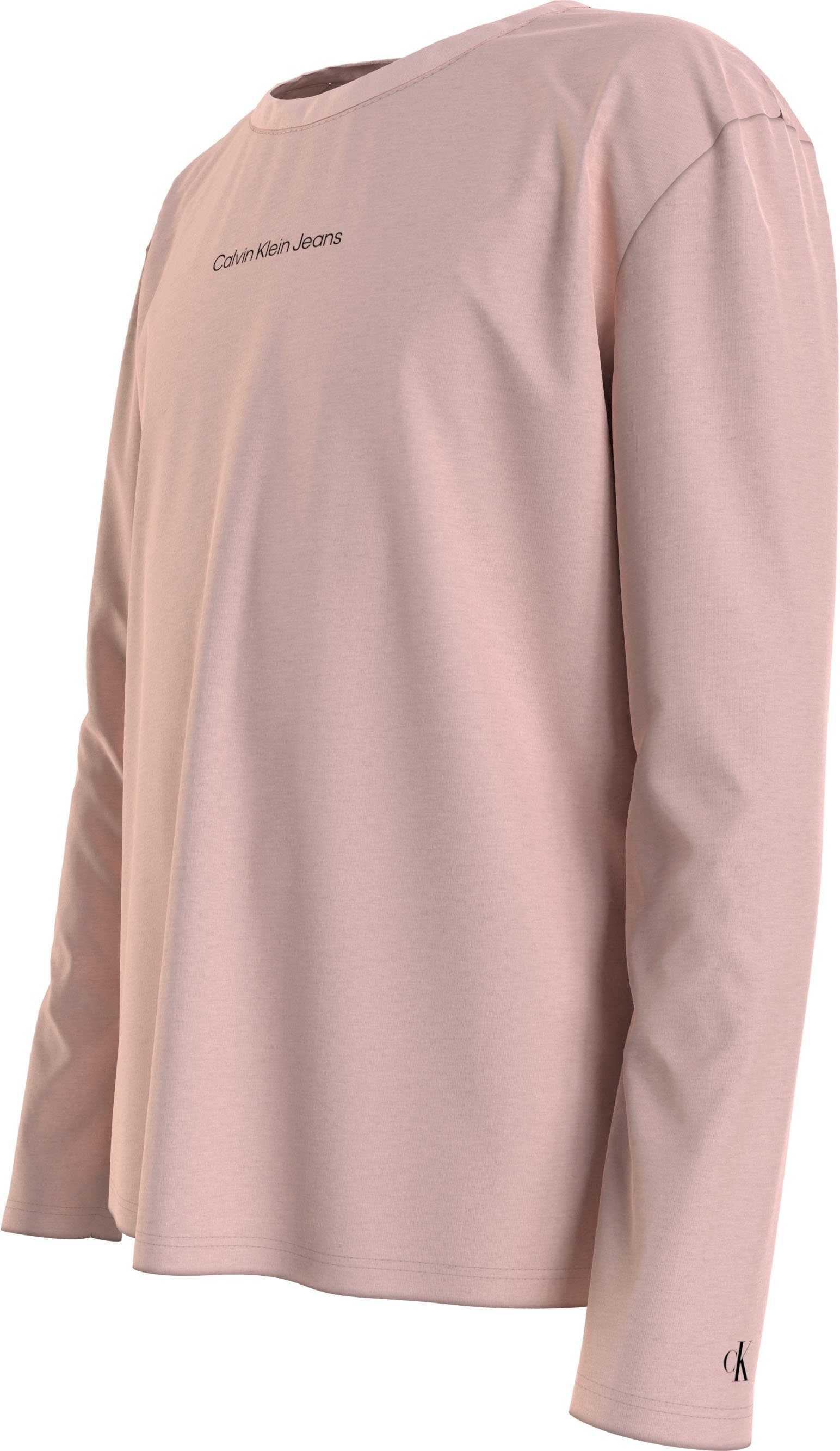 Calvin Klein Jeans Langarmshirt T-SHIRT rosa LS LOGO CKJ