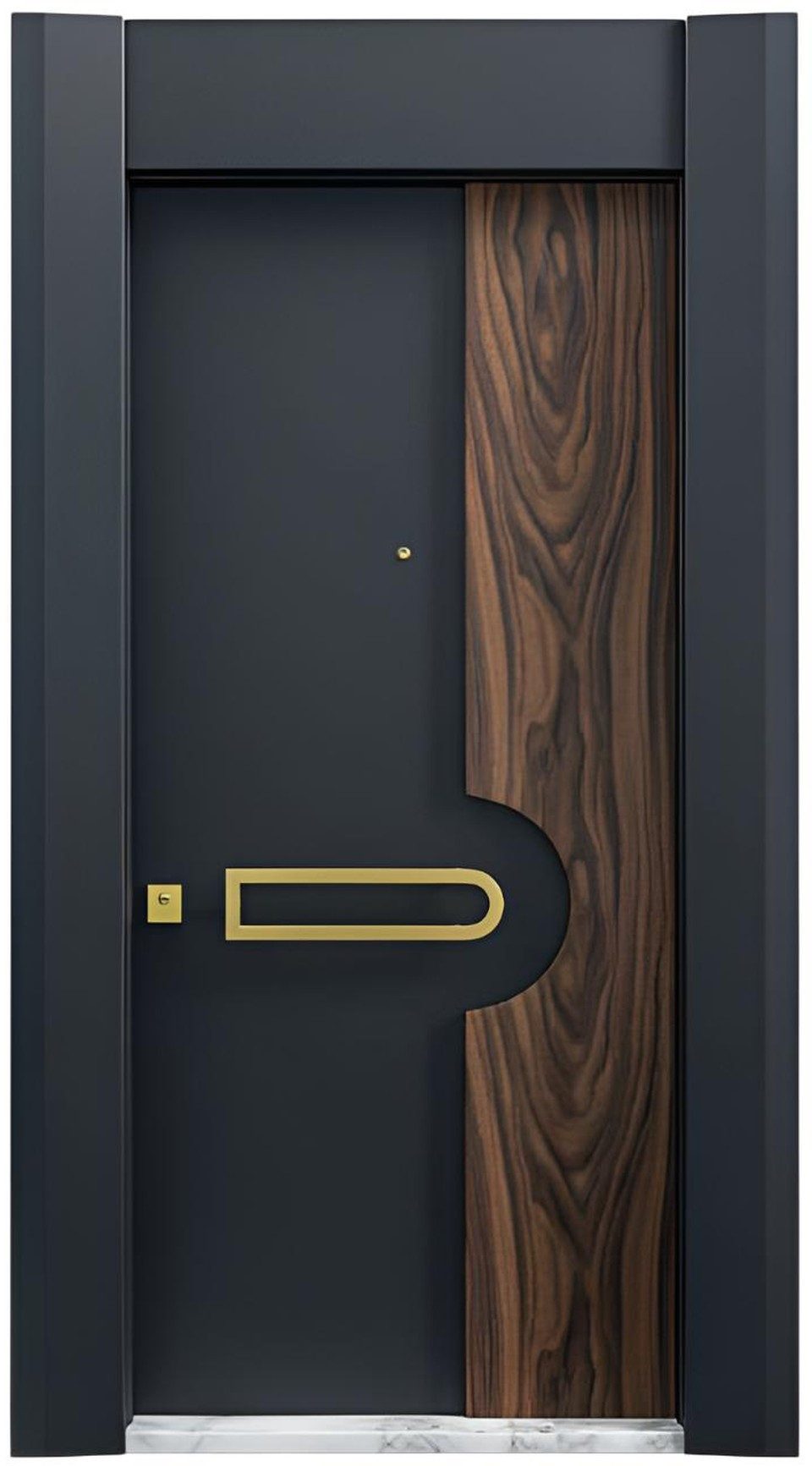 Xlmoebel Haustür Schwarze Eingangstür Metalltür – Stabile & zuverlässige Haustüren, Made in Europa