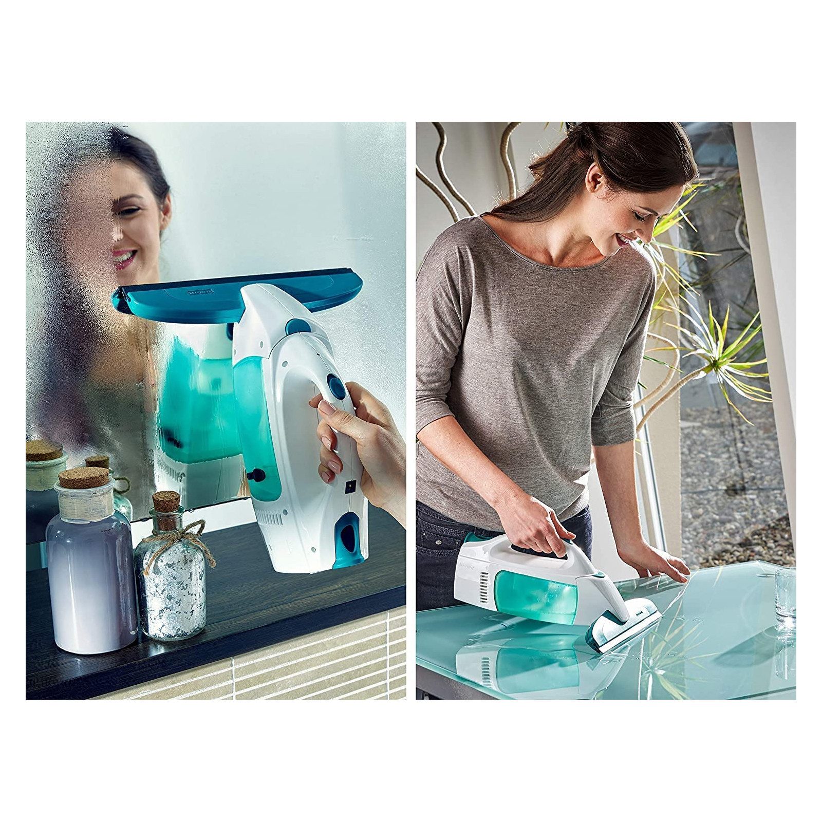 Leifheit Multi-Sauger 51001 Dry & Clean Fenstersauger mit Stiel