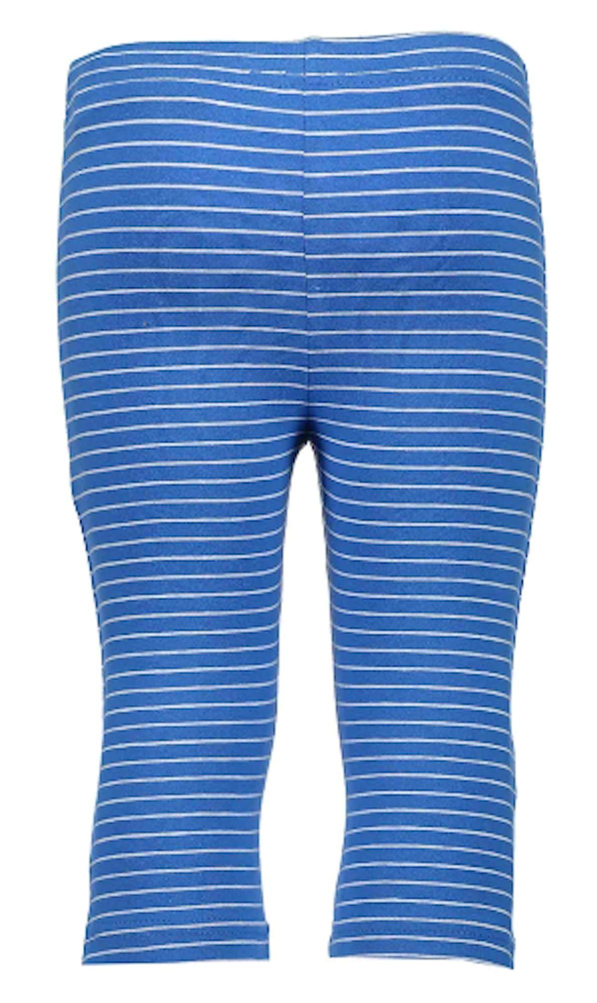 Blau Sommer Legging Shorts Blue Seven (1-tlg) Hose Seven Caprileggings gemustert Blue Capri Leggings