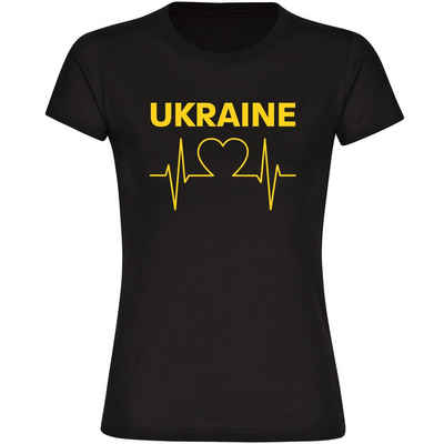 multifanshop T-Shirt Damen Ukraine - Herzschlag - Frauen
