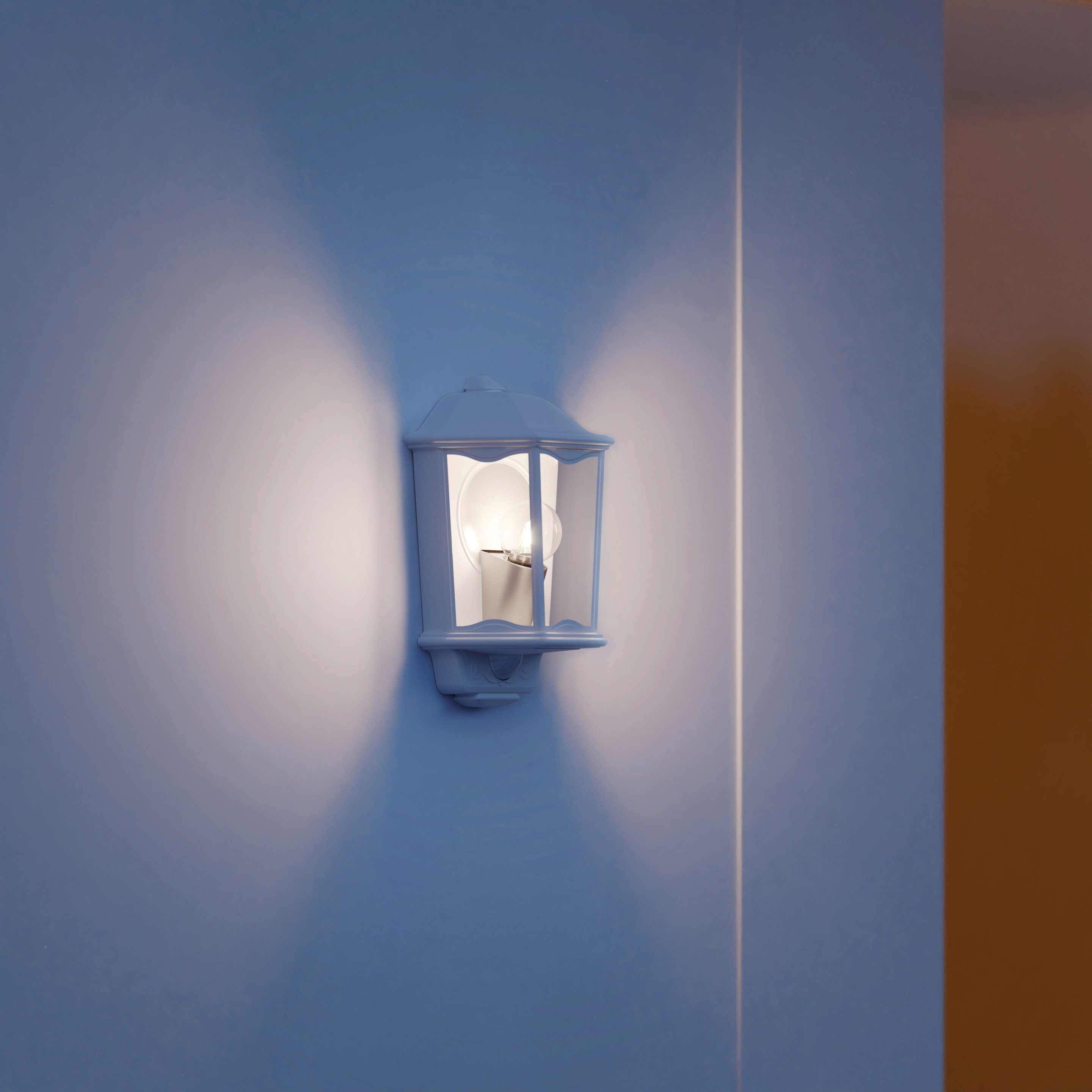 steinel Außen-Wandleuchte L 190 S, ohne Leuchtmittel, Bewegungsmelder, Laterne, Wandlampe außen