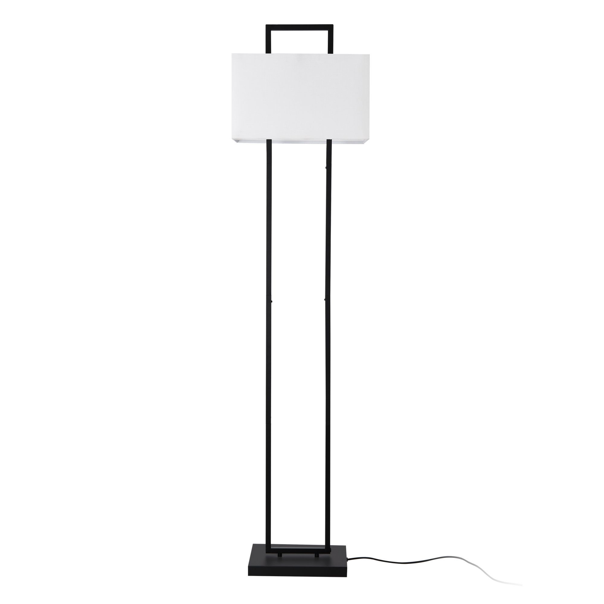 lux.pro Stehlampe, ohne Leuchtmittel, »Sigdal« E27 1-flammig Metall Textil Schwarz / Weiß