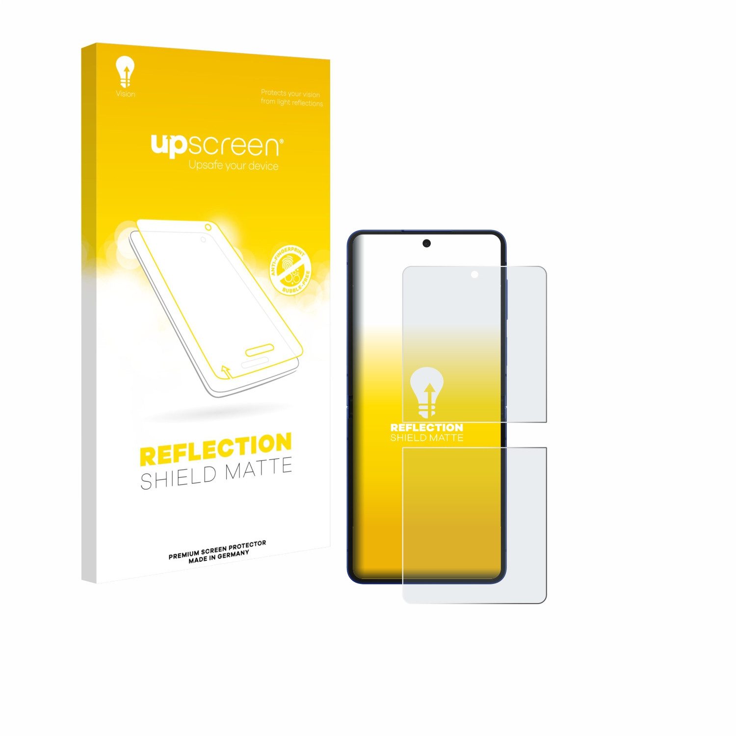 upscreen Displayschutzfolie Schutzfolie für Samsung Galaxy Z Flip 7, Displayschutz Schutz Folie Matt Entspiegelungsfolie