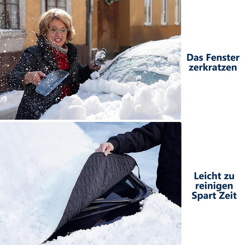 BTTO Car Sunshade Windshield Cover Car Sun Protection, Winter Frost Protection, 4-Layer Material for Cars and SUVs