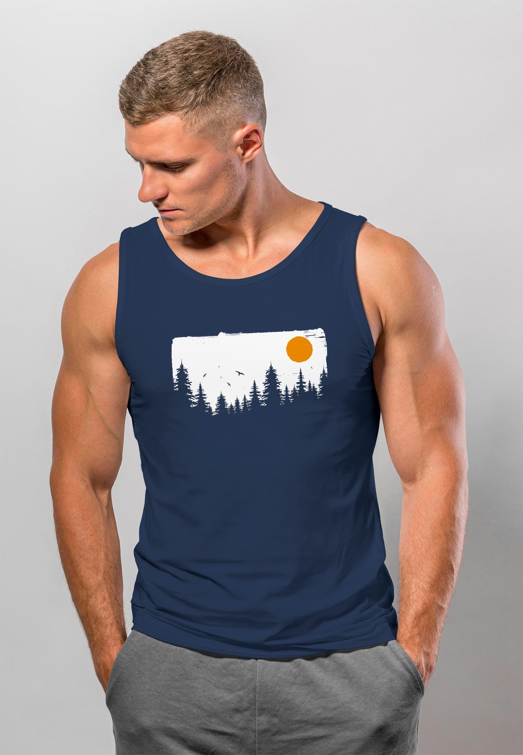 Neverless Tanktop Herren Tank-Top Wald Bäume Outdoor Adventure Abenteuer mi günstig online kaufen