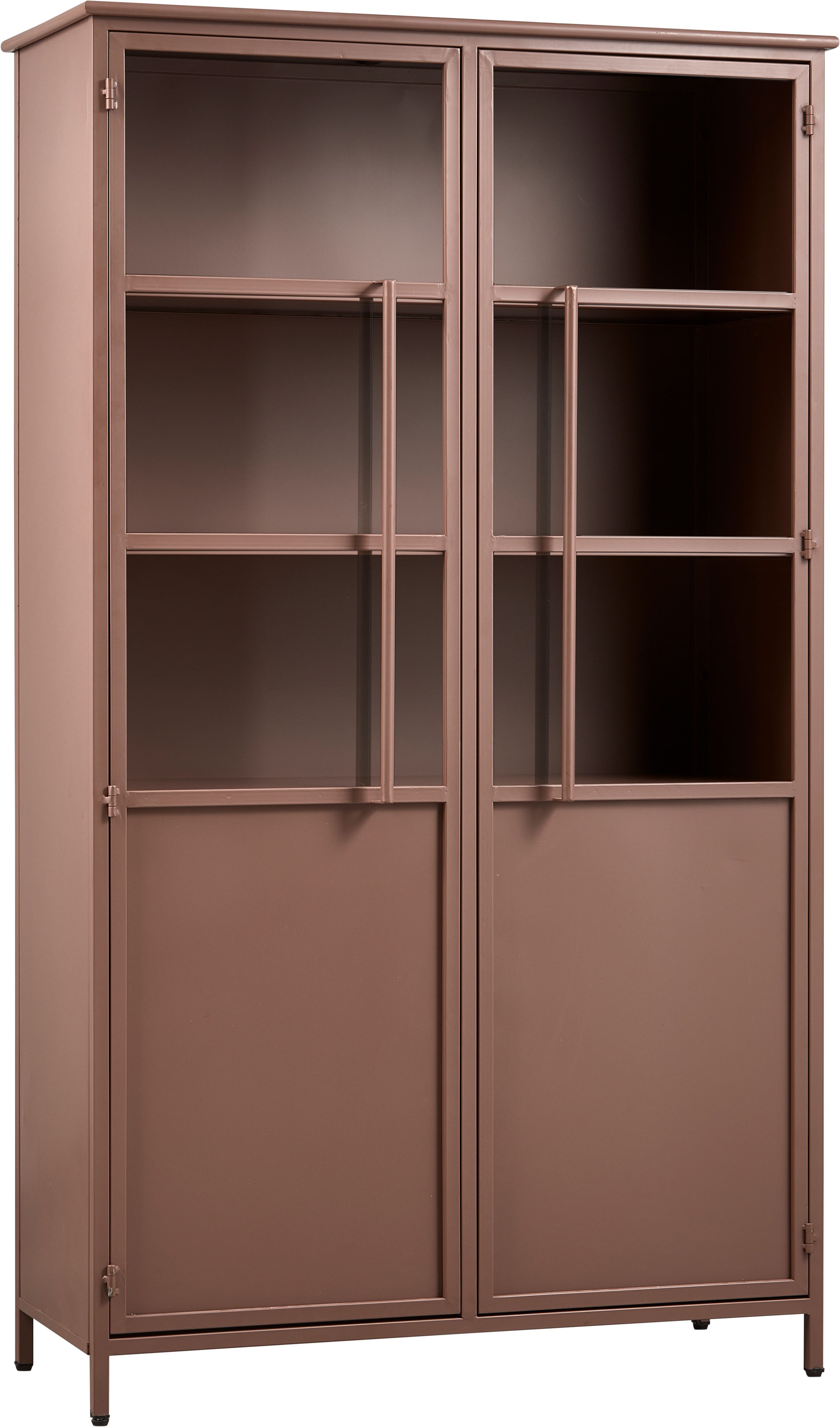 WOOOD Vitrine Exhibit Metall pulverbeschichtet, H 173 x B 99 x D 45 cm Tragkraft 20 kg pro Boden, Wandbefestigung empfohlen, Pfleigleicht