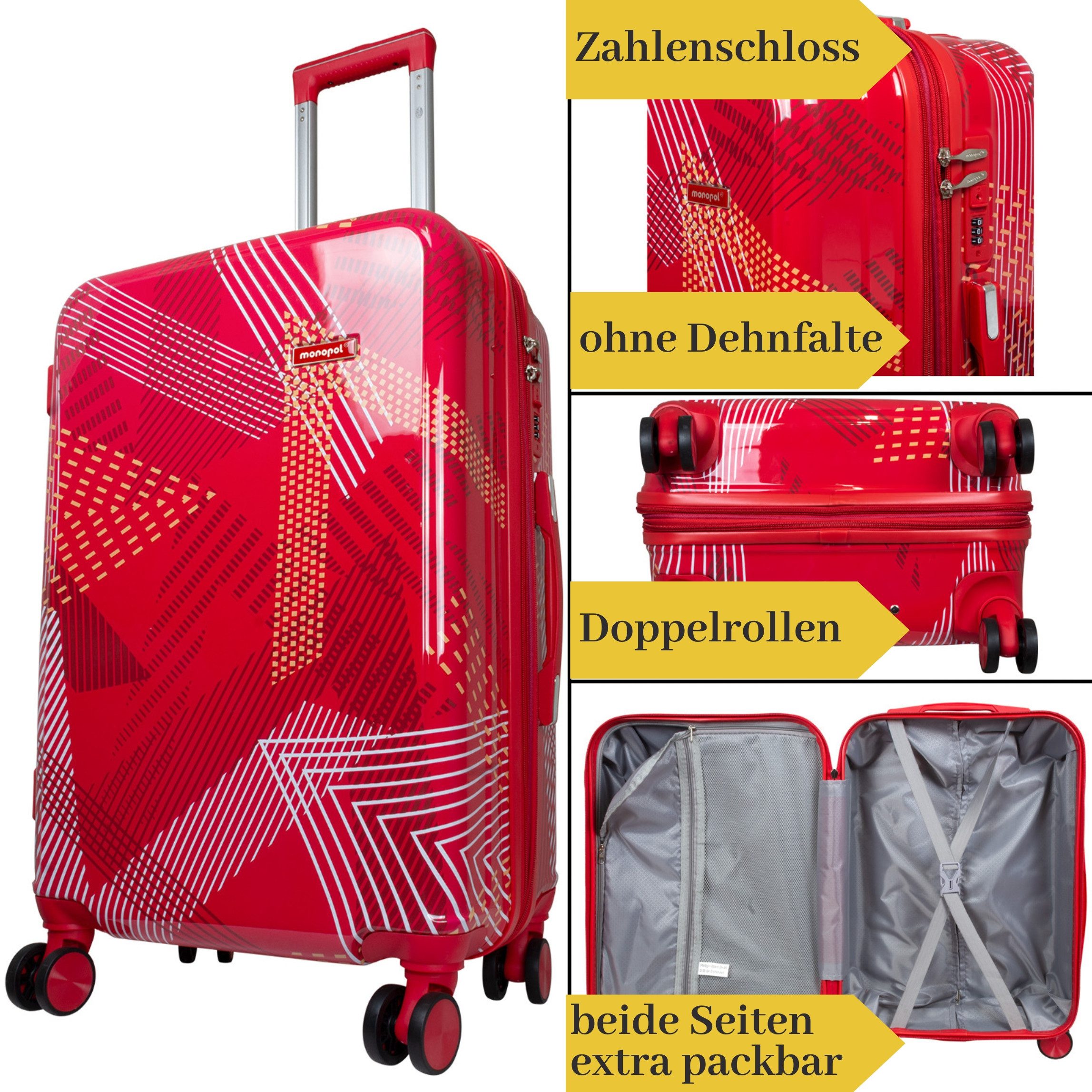 MONOPOL® Hartschalen-Trolley Motivkoffer 'Ravena' S
