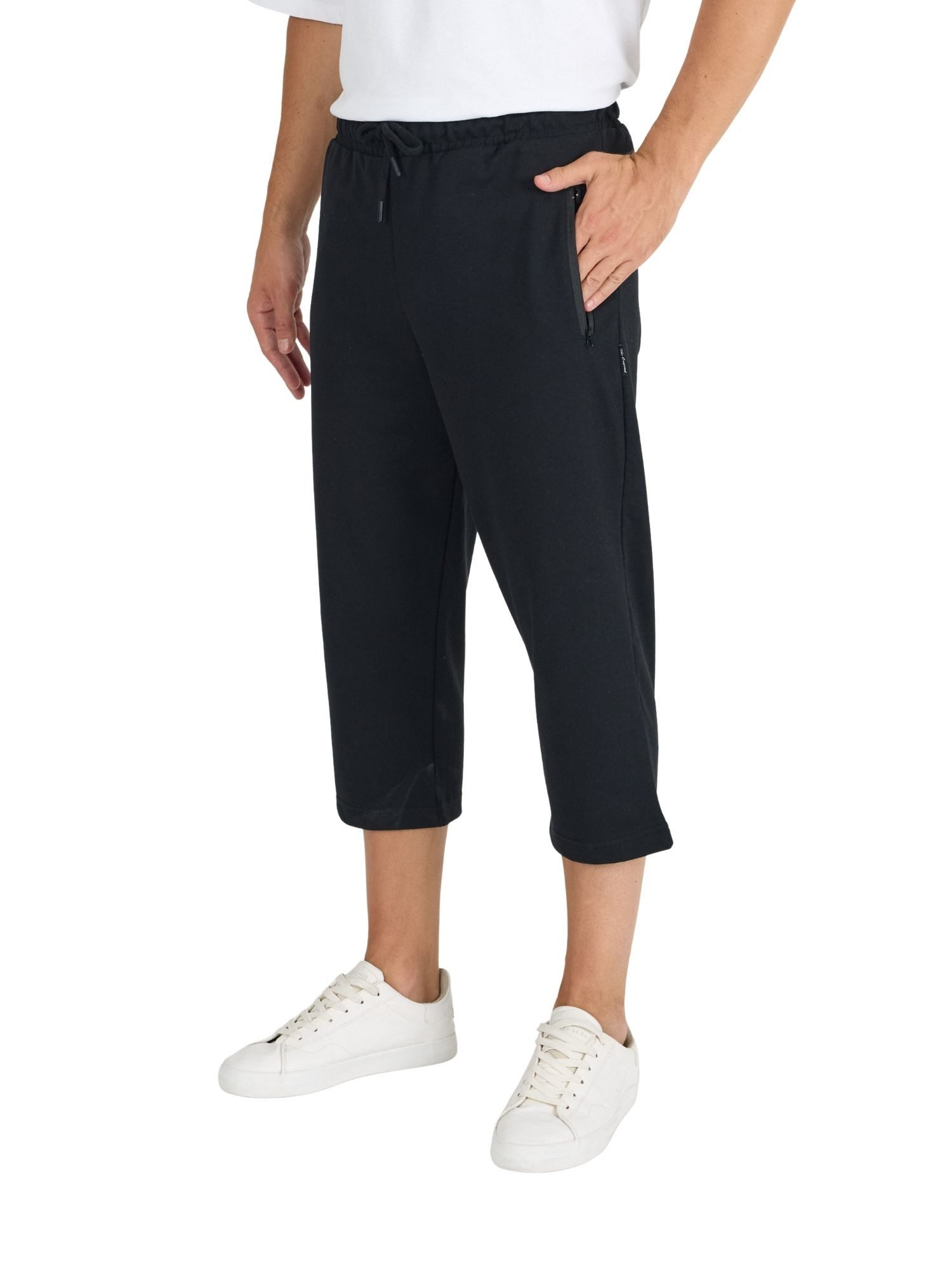 COMEOR 3/4-Sweathose Herren Bermuda Capri Шорты 3/4 Sommerhosen mit Reißverschluss Mit Reißverschlusstaschen