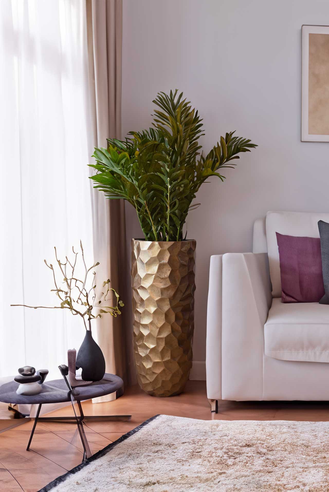 VIVANNO Bodenvase Fiberglas AMOLAR Säule - Bronze Mit Muster (1 St), 41x41x günstig online kaufen