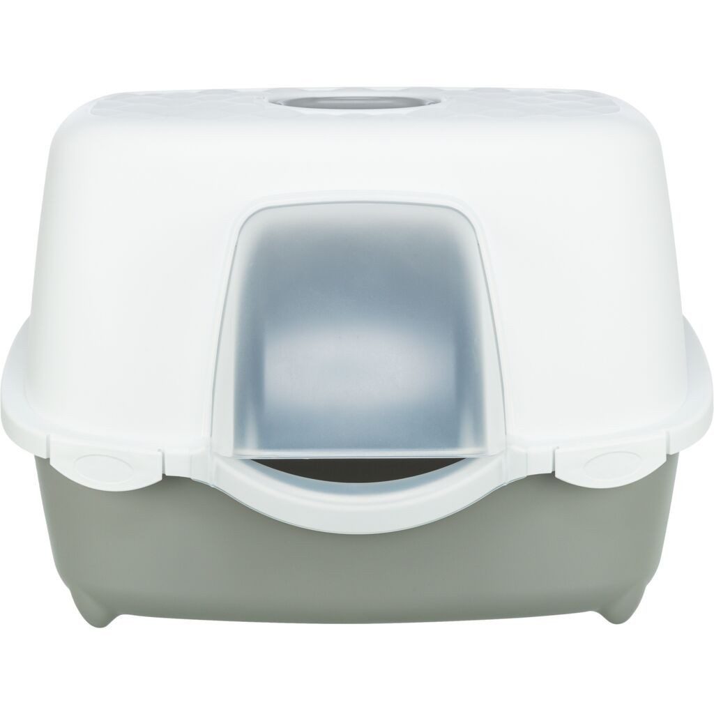TRIXIE Katzentoilette Outdoor Katzentoilette Davio Top mit überdachtem Eingang - salbei/weiß