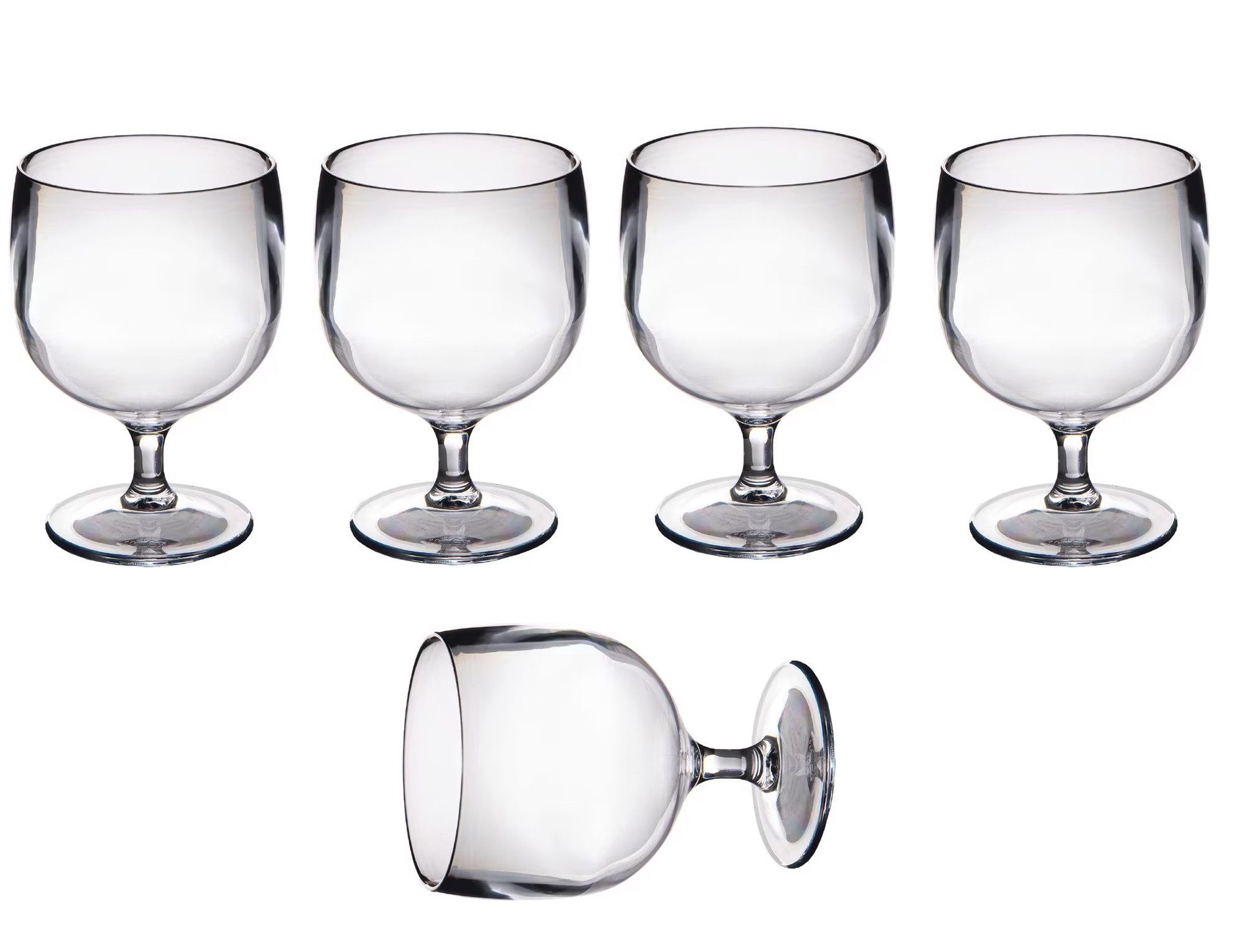Roltex Weinglas 5 x Stielglas Cocktailglas Viini BPA-freier Kunststoff 0,22cl