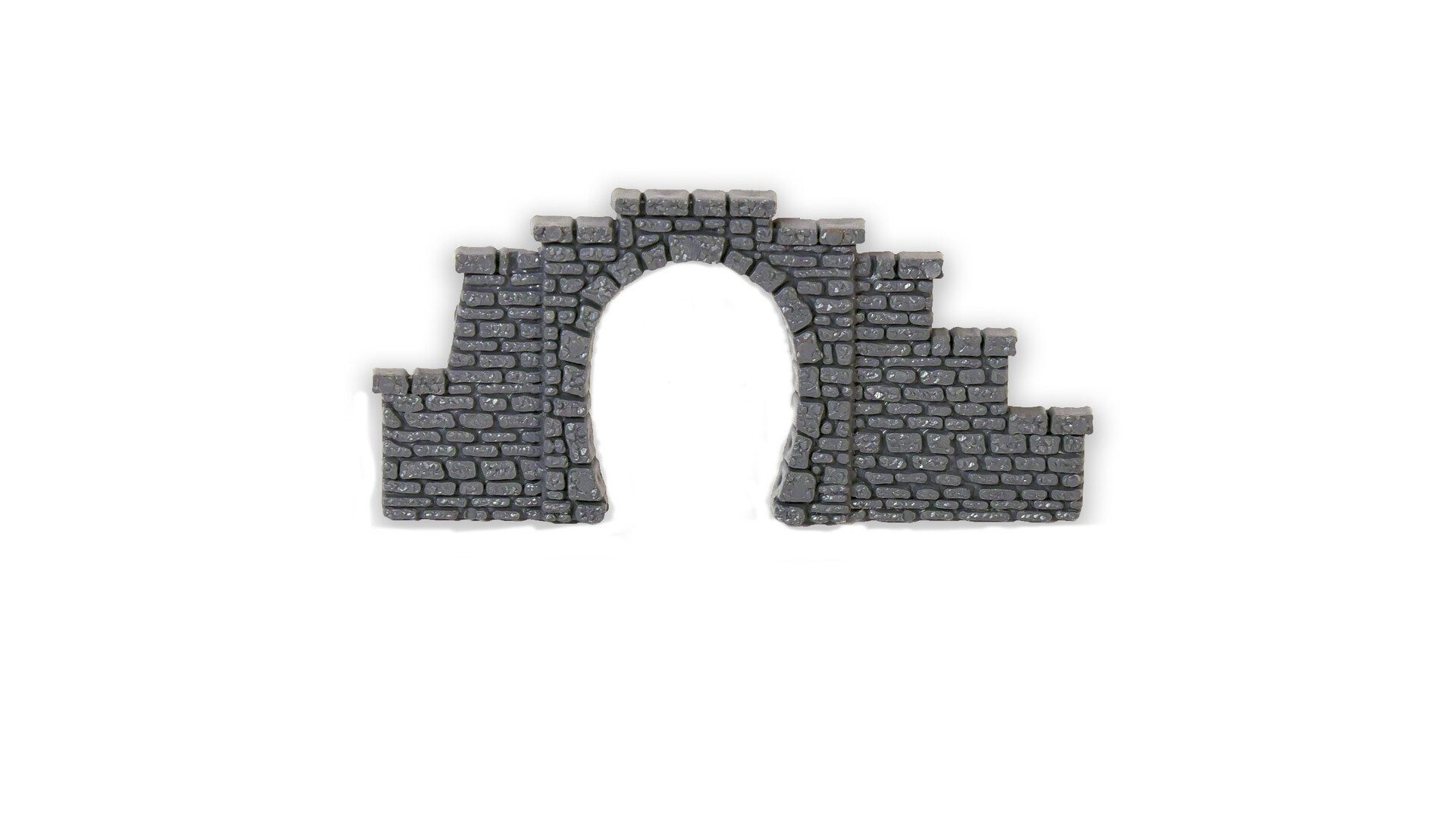 Modelleisenbahn-Spielunterlage Tunnel-Portal 1-gleisig aus Kunststoff, 9 x 4 cm