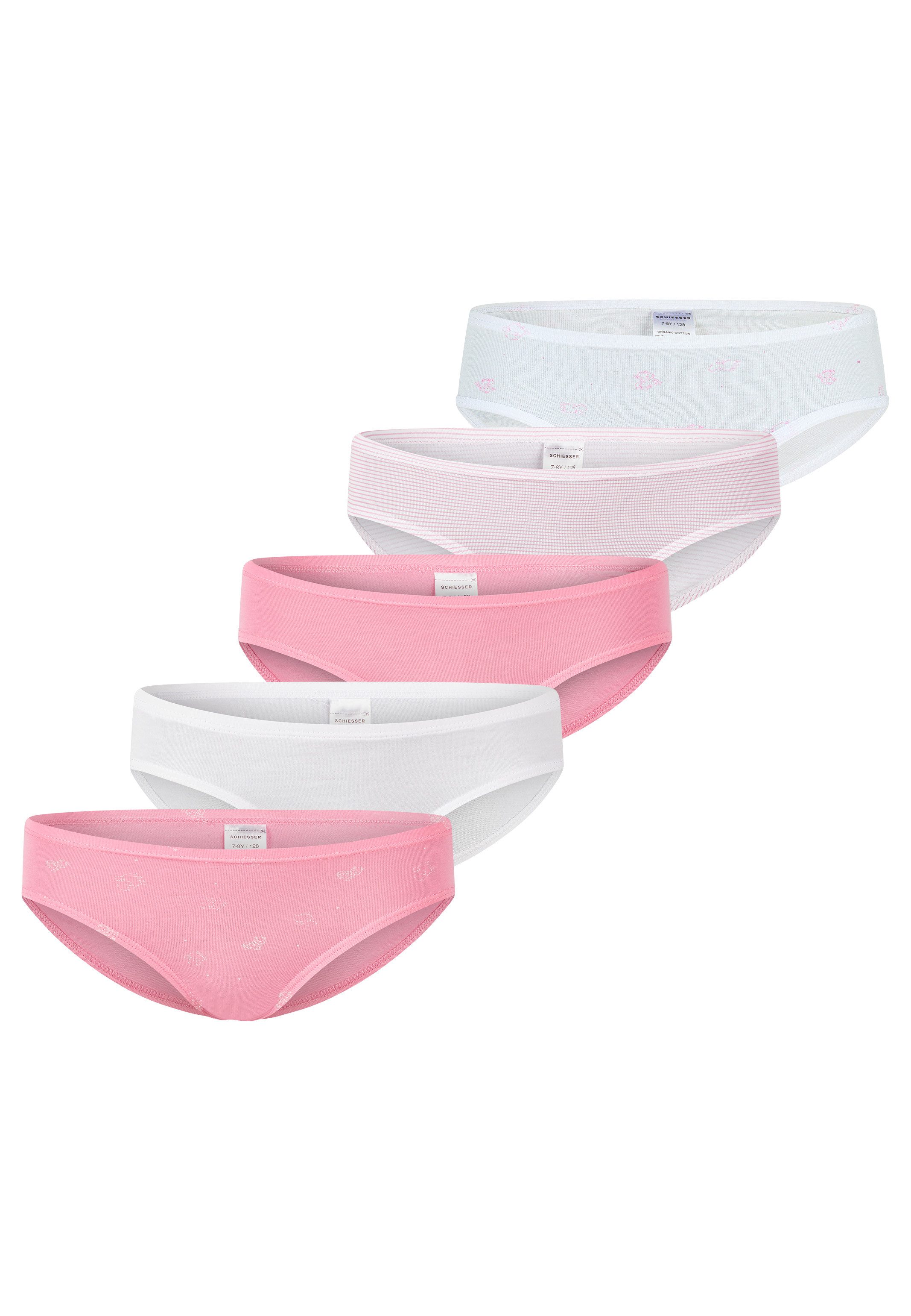 Taillenslip 5er Pack Kids Girls 95/5 Organic Cotton