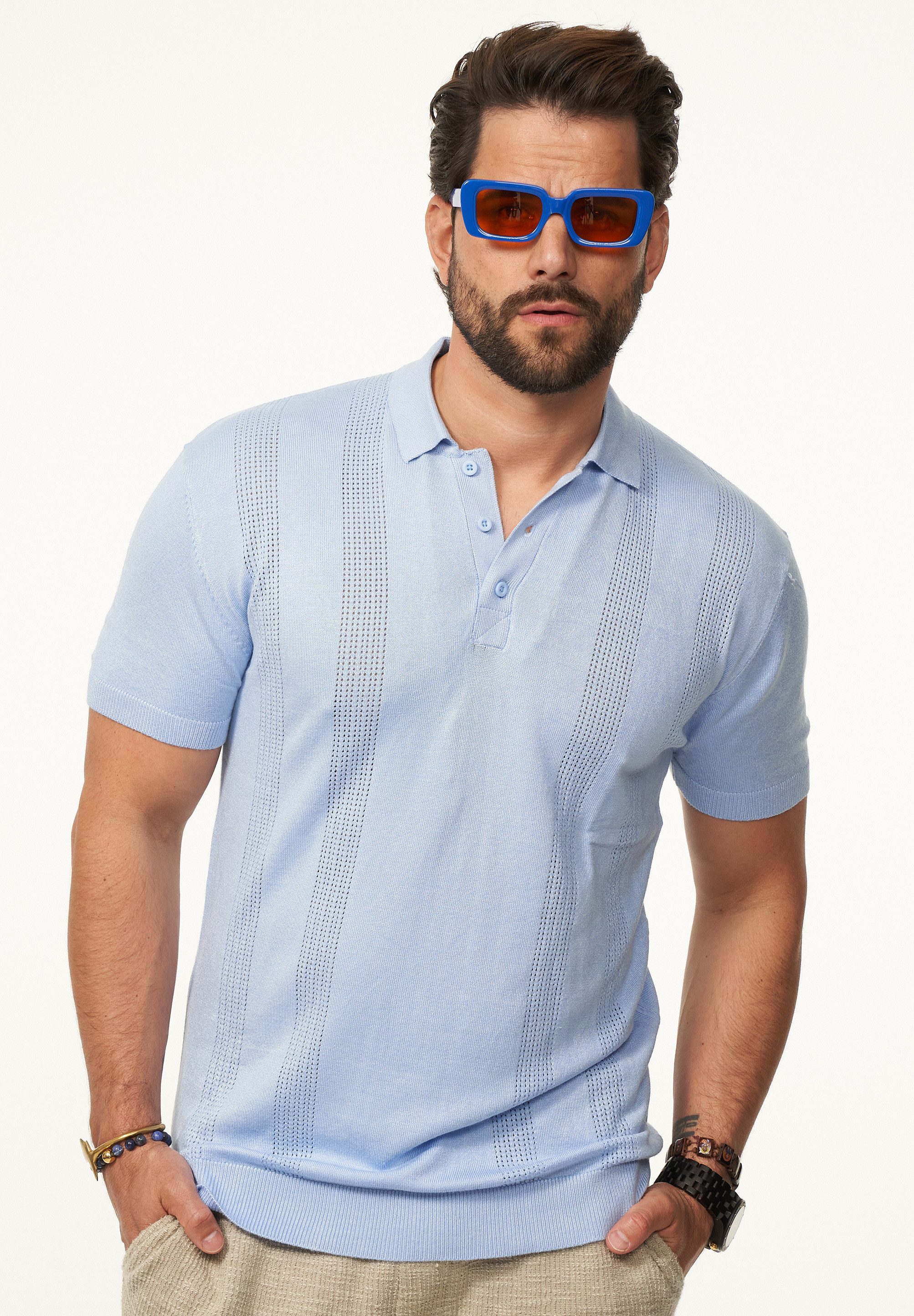 Poloshirt mit Knopfleiste
