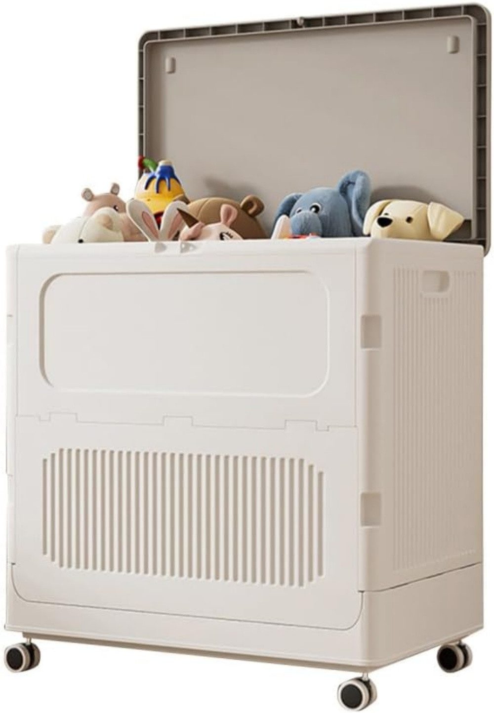 PLANEXPERT Aufbewahrungsbox Großer faltbarer Aufbewahrungsbox mit für Spielzeug Kuscheltiere (1 St., 1er-Pack), Großer Plastik Aufbewahrungsbox mit Deckel Lebensmittel Organizer