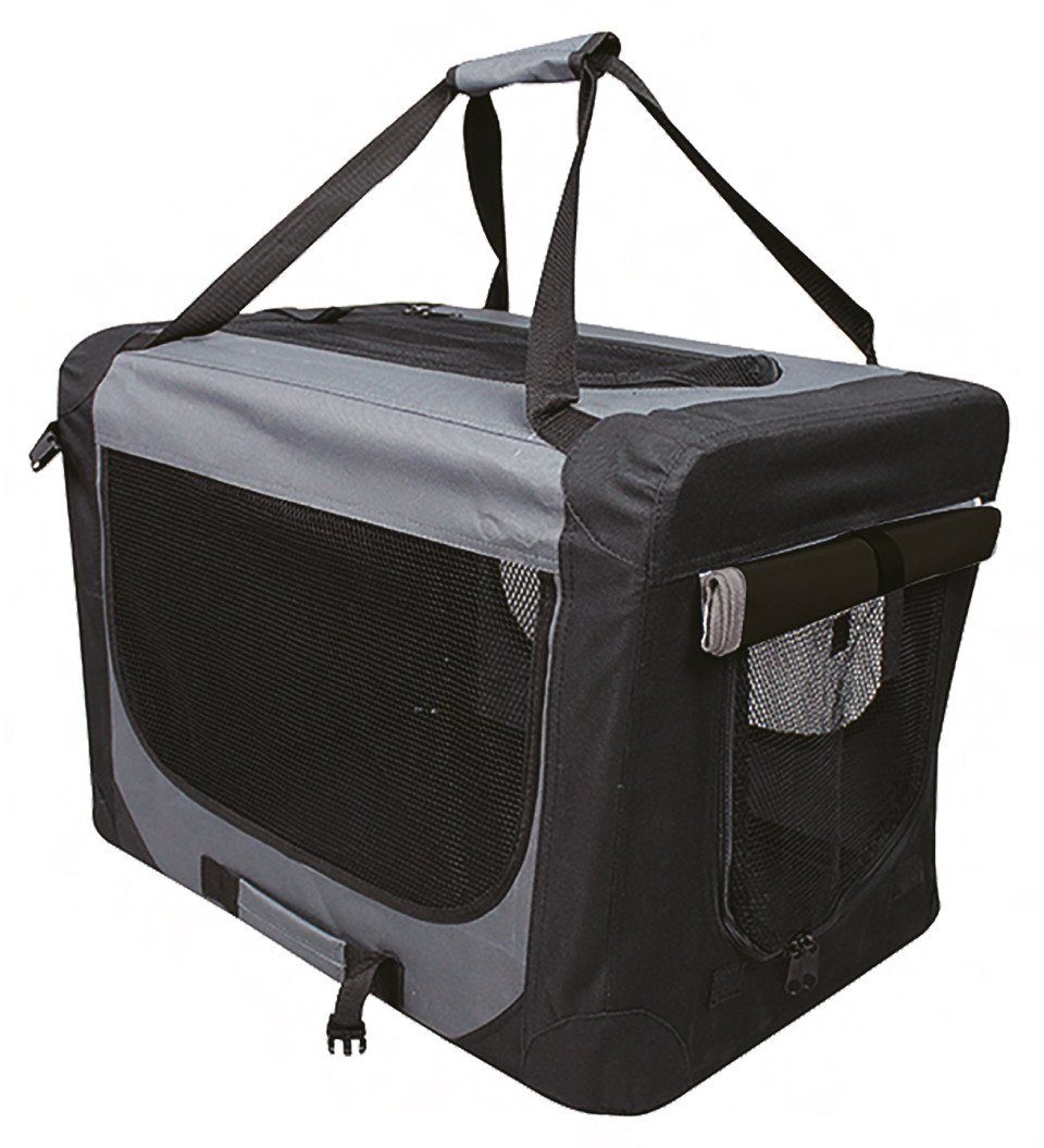 Trend Line Hundekorb Trendline Transportbox schwarz-grau