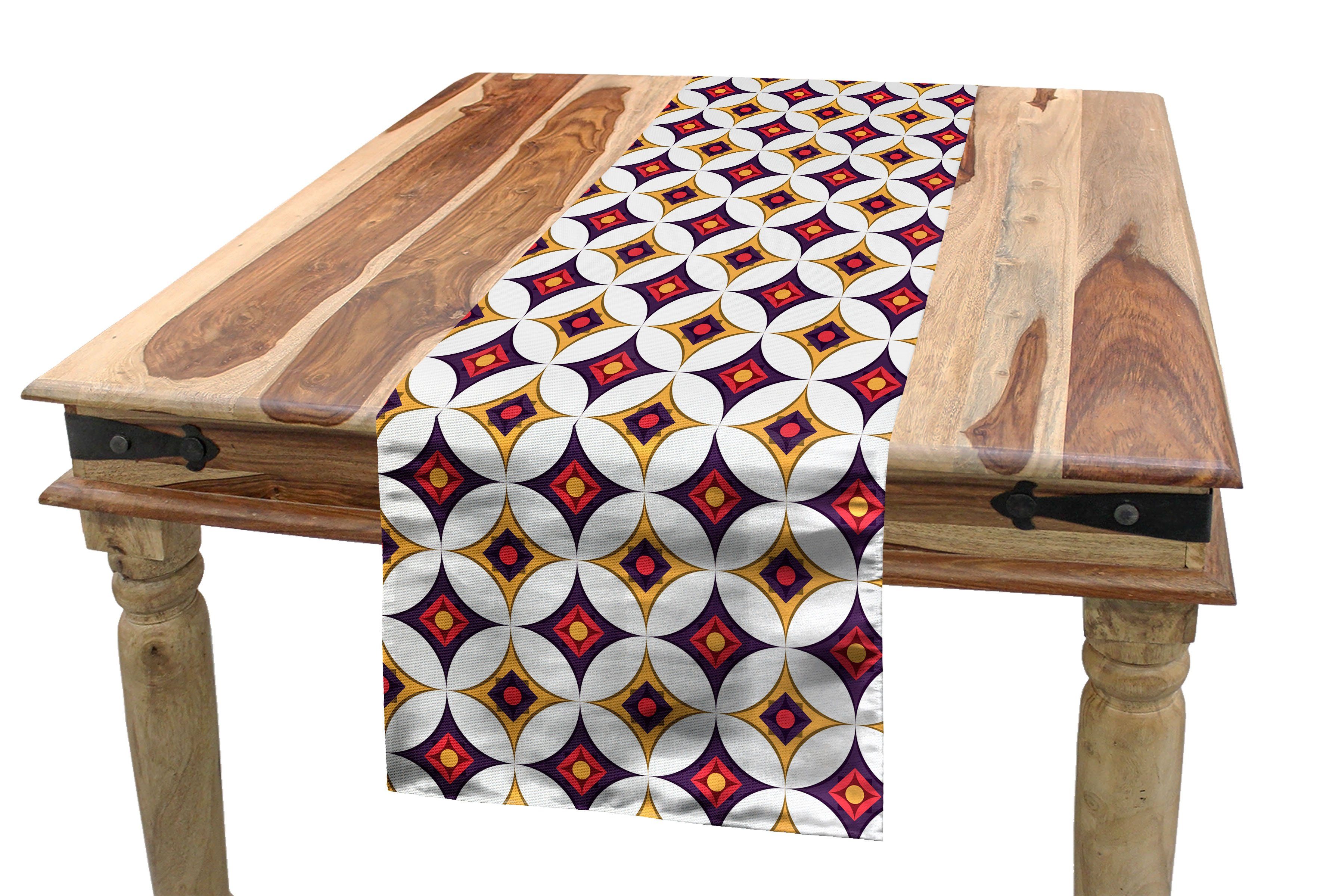 Balinese Tischläufer, Küche Rechteckiger Abakuhaus asiatisch Mosaik Esszimmer Tischläufer Dekorativer