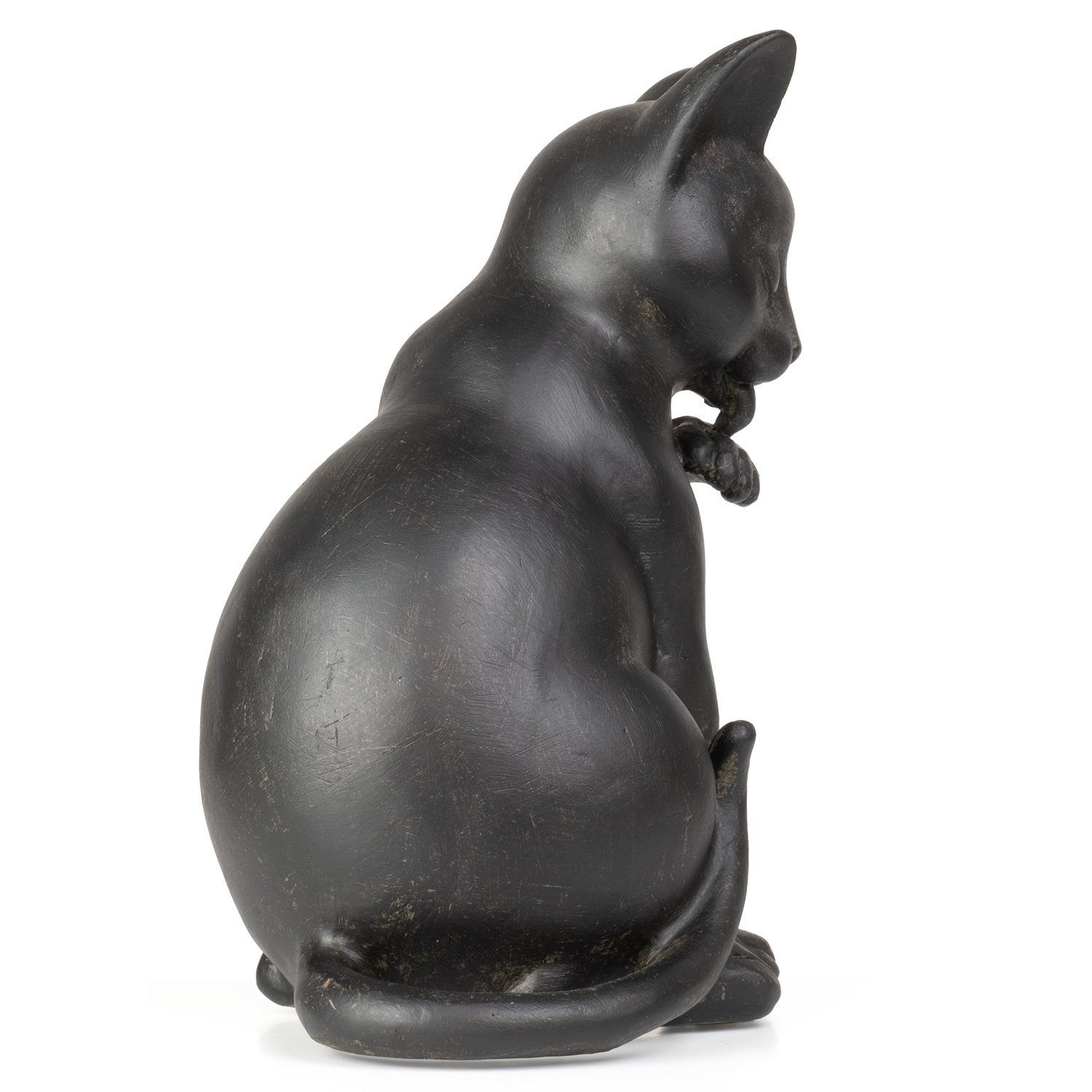 Moritz Dekofigur Deko-Figur Katze aus sich, aus Polyresin Polyresin Dekofigur schwarz Figuren in Dekoration säubert Dekoelement