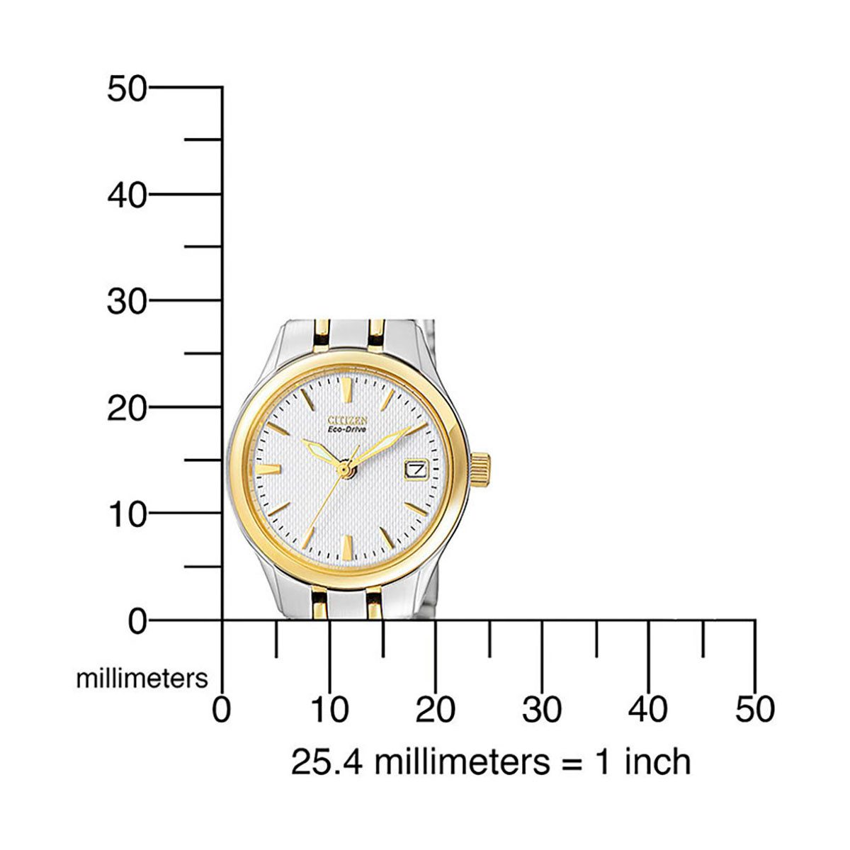 Citizen Solaruhr EW1264-50A, Armbanduhr, Damenuhr, Edelstahlarmband, Datum
