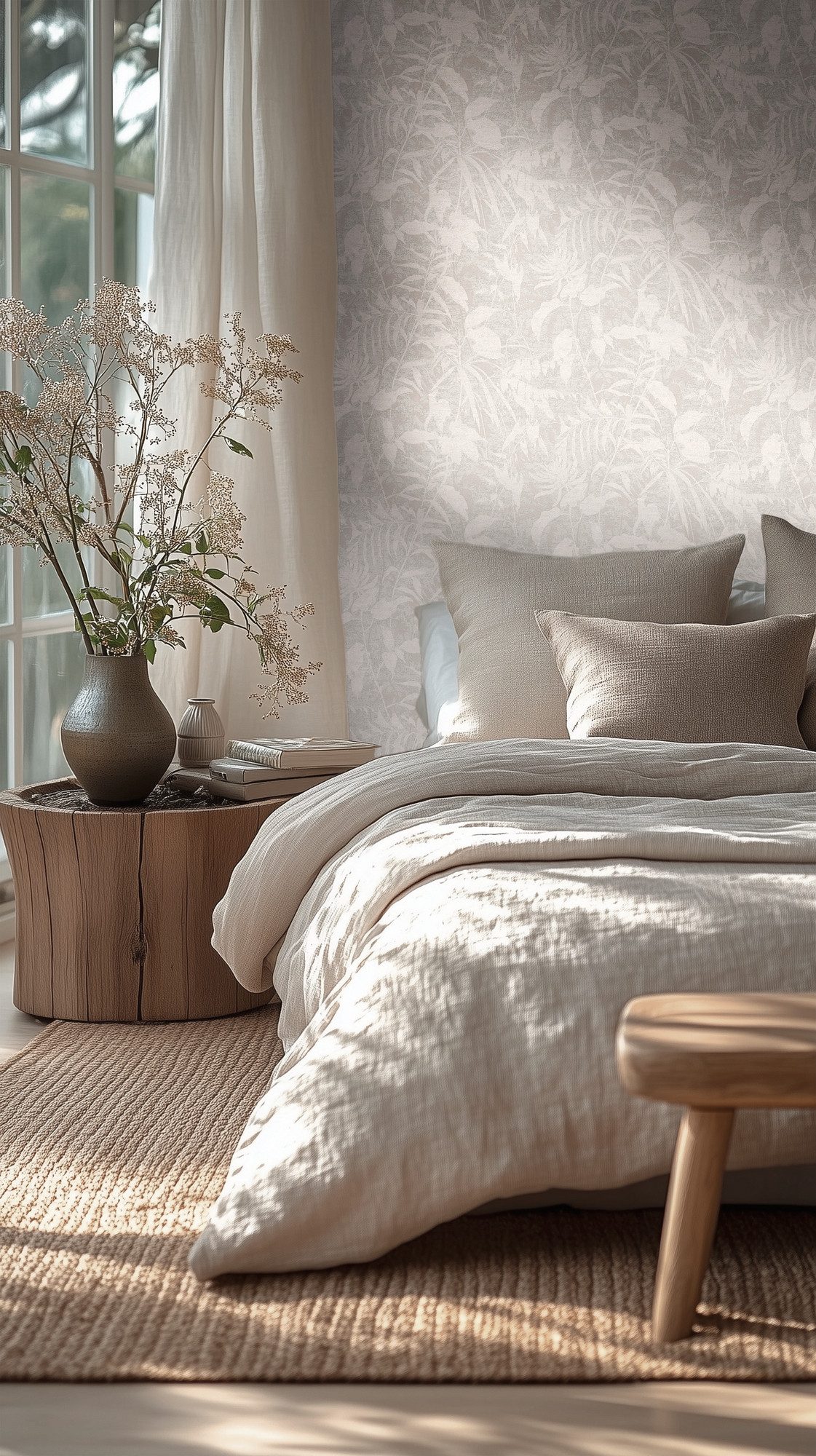 living walls Vliestapete Botanik-Tapete Natur Blättermuster strukturiert, strukturiert, botanisch, (1 St)