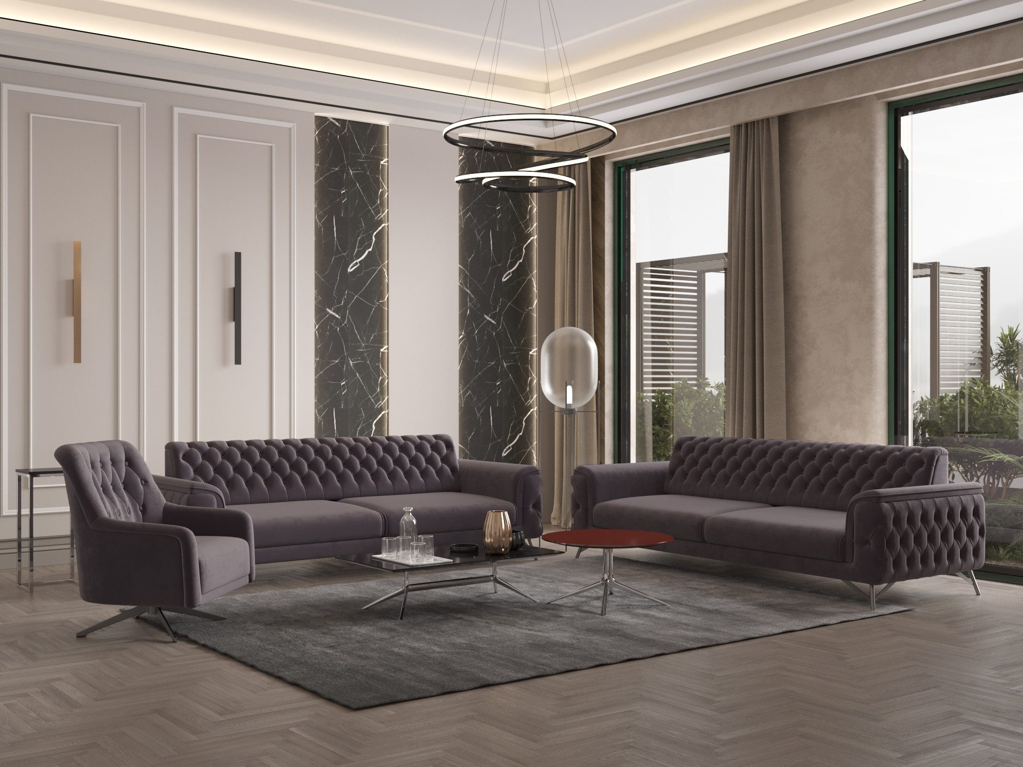 Möbeldreams Sofa Alina Living Kombi-Set Chesterfield günstig online kaufen