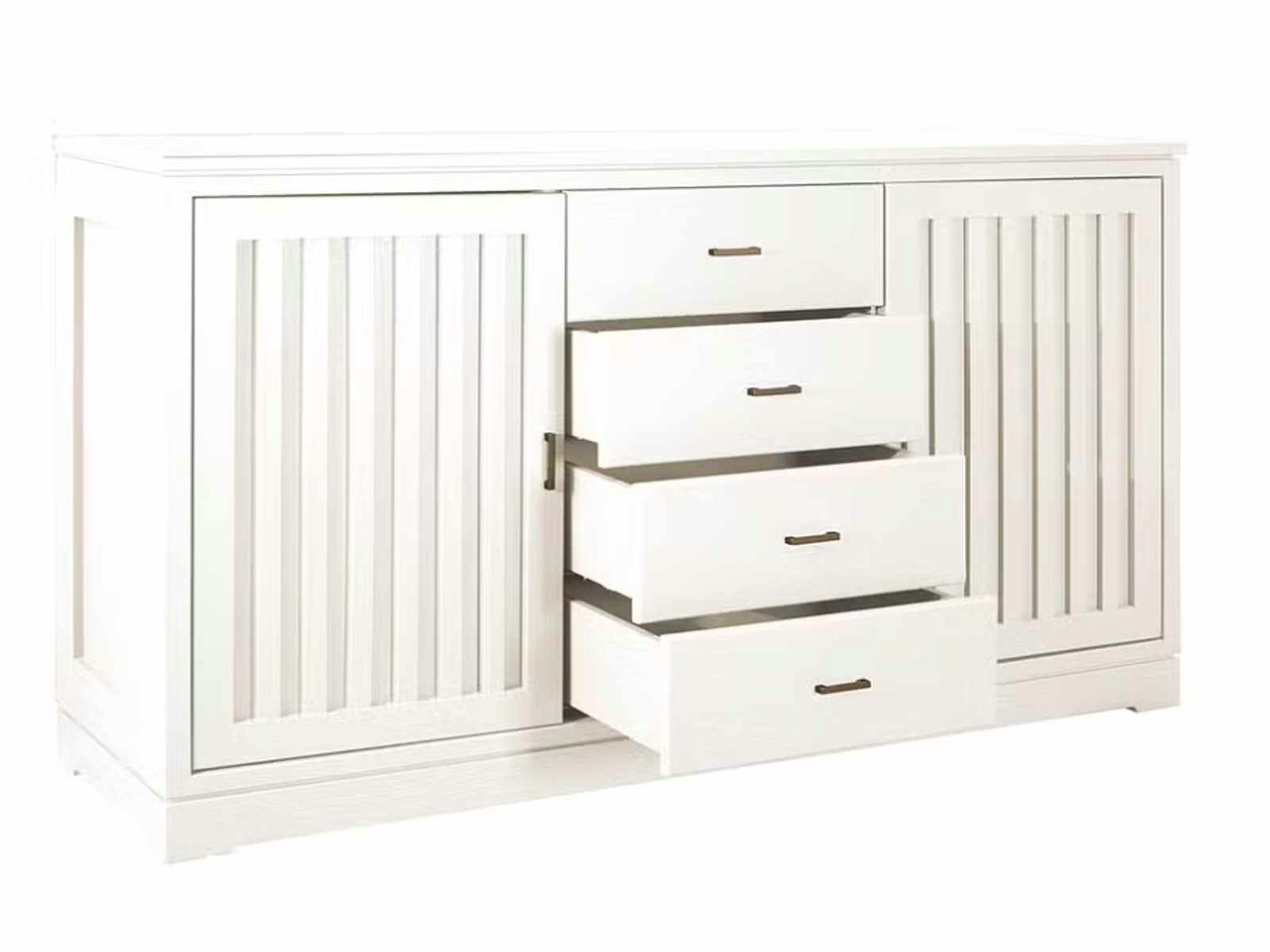 Casamia Sideboard Sideboard Casaverde 2-türig mit 4 Schubladen Pinie Massivholz