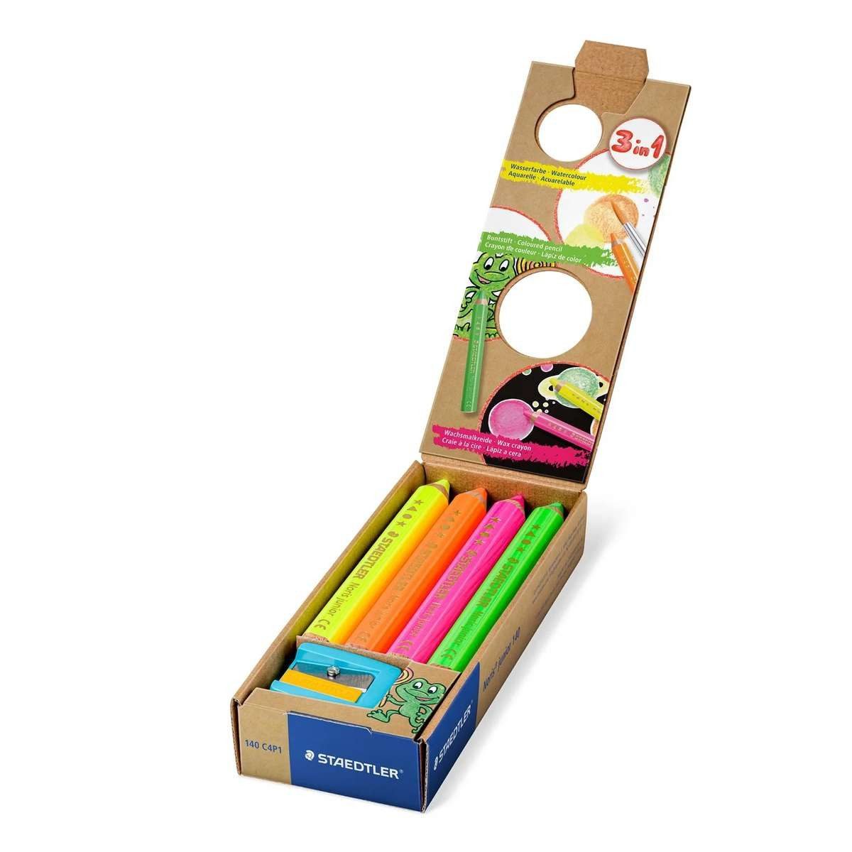STAEDTLER Buntstift Staedtler 140 C4P1 Buntstift Grün, Orange, Pink, Gelb 4 Stück(e)