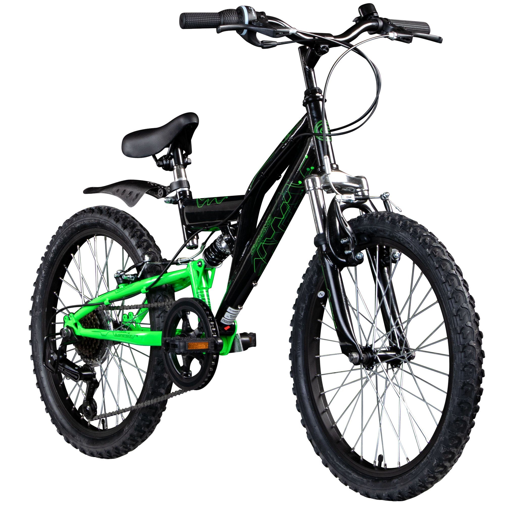 Galano Mountainbike FS180, 6 Gang, Kettenschaltung, 20 Zoll Kinderfahrrad ab 6 Jahre 120-135 cm für Mädchen und Jungen