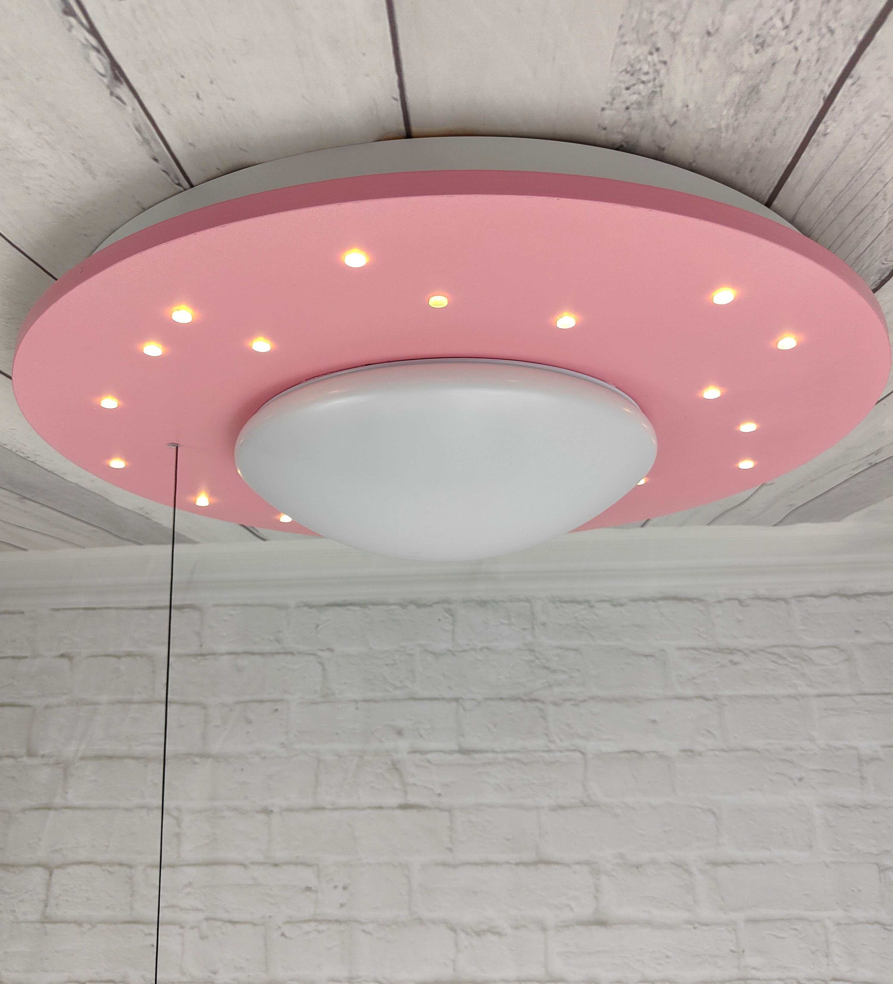 niermann Deckenleuchte Saturn, Kinderlampe, Kinderzimmer, Nachtlichtfunktion, E27 Fassung für einfachen Leuchtmittelwechsel