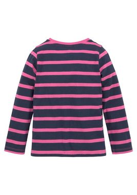 KIDSWORLD Langarmshirt für kleine Mädchen mit appliziertem Stern aus Wendepailletten