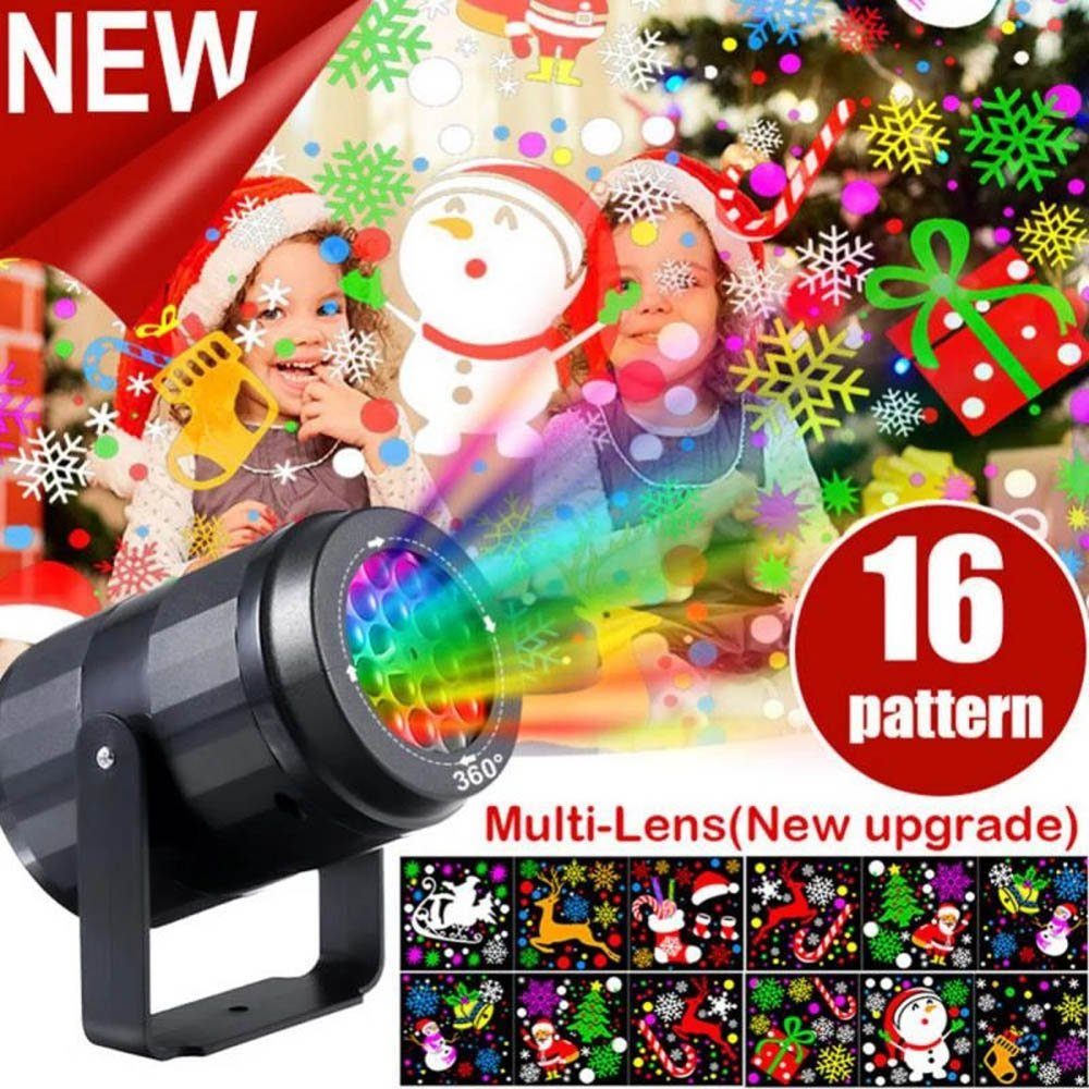 BlingBin LED Gartenleuchte »LED Laser Projektor Weihnachten 12 Filmblatt  Projektorlampe«