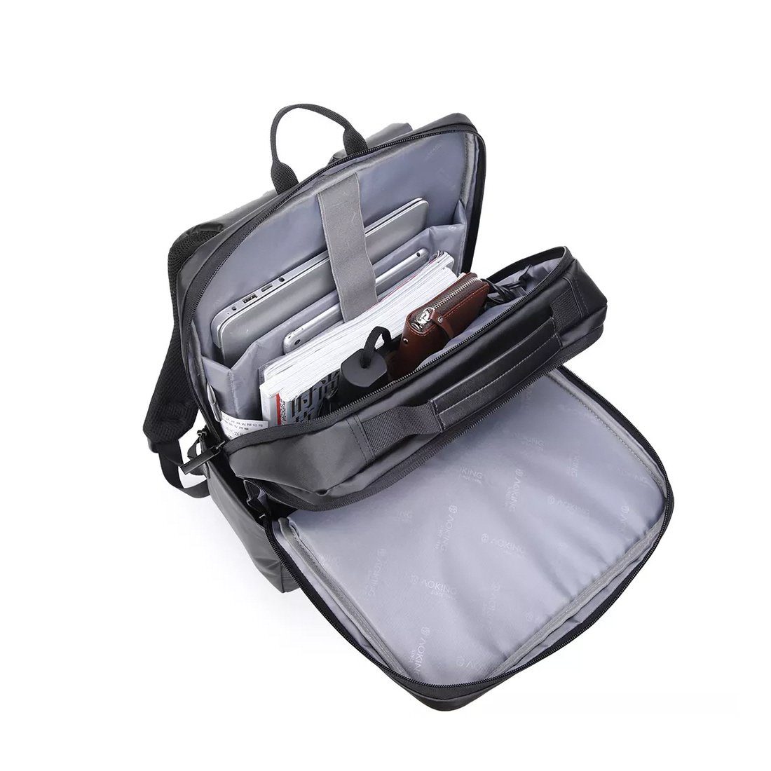 SHG Notebookrucksack Businessrucksack Schulrucksack wasserfest (blau), Cityrucksack Backpack Laptoprucksack 15,6"