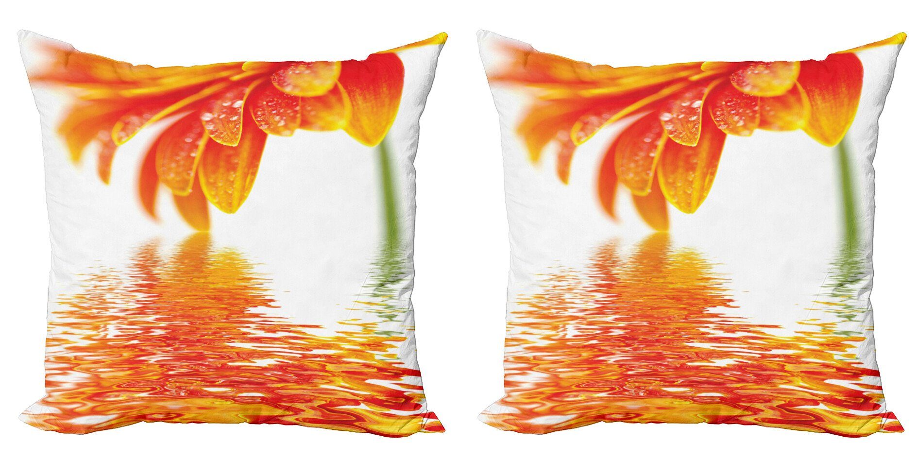 Kissenbezüge Modern Accent Doppelseitiger Digitaldruck, Abakuhaus (2 Stück), Blume Sun Flower Reflexion