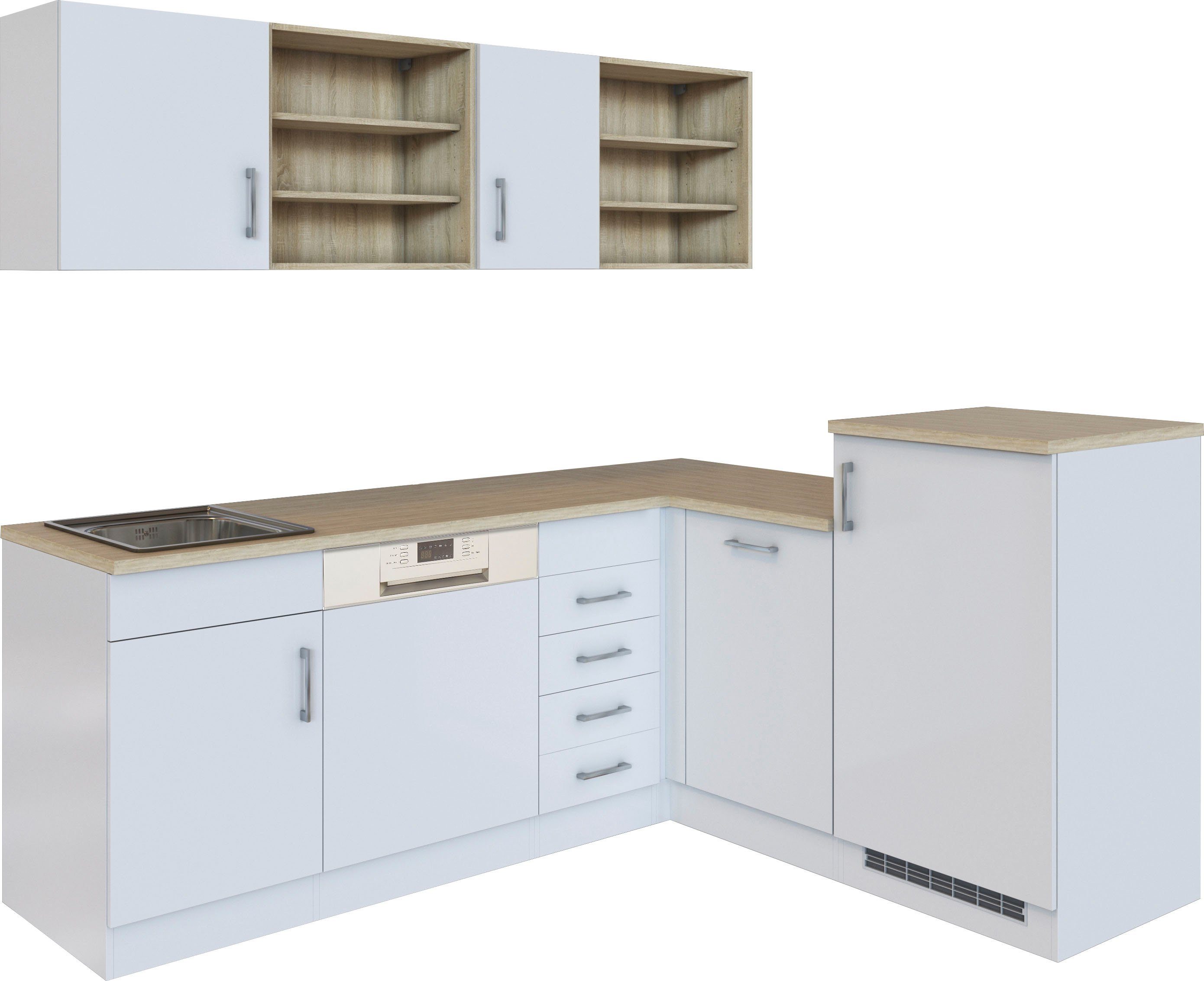 KOCHSTATION Küche KS-Mali, Stellbreite 210/170 cm, mit E-Geräten