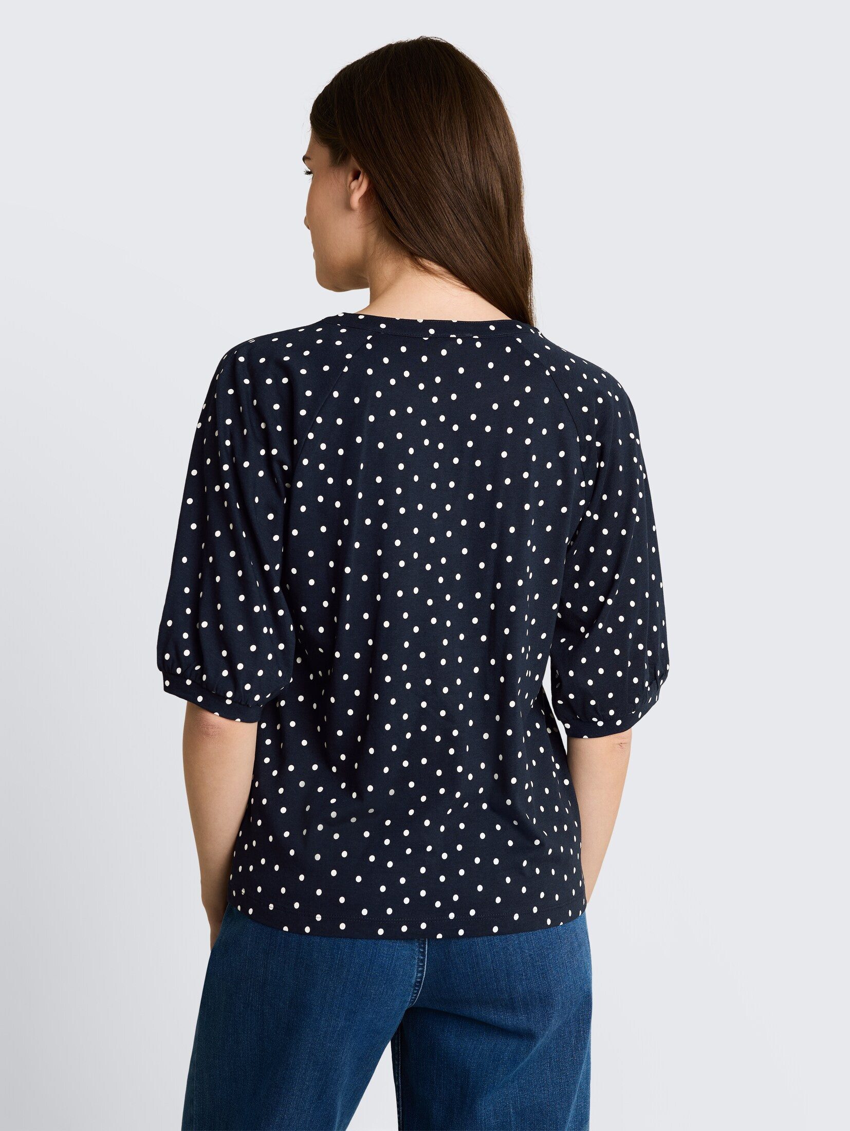 TOM TAILOR T-Shirt T-Shirt T-Shirt mit Punktemuster