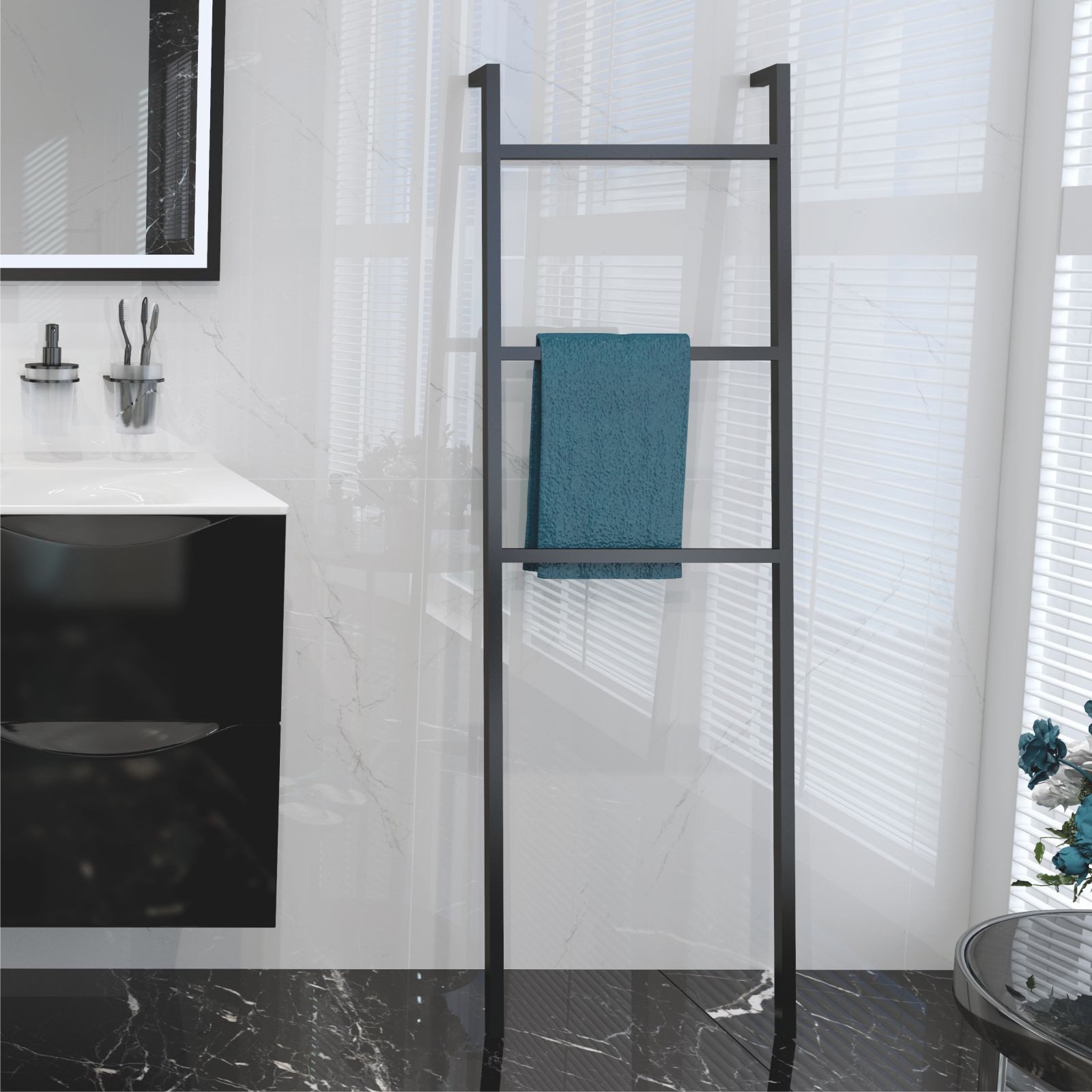 Handtuchhalter Handtuchleiter BOHOL, 3 Sprossen, wandstehend (1440×450 mm), günstig online kaufen