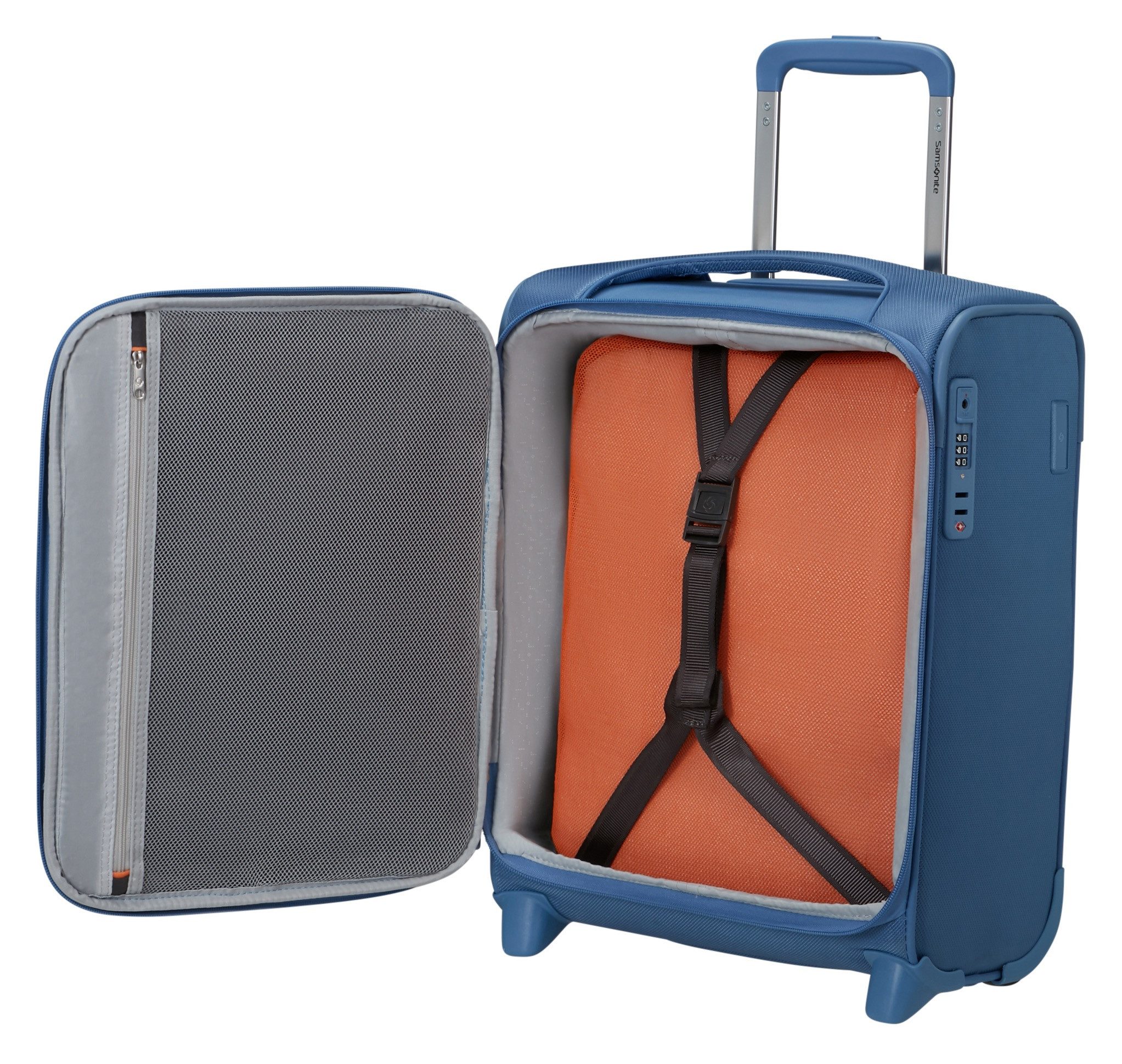 Samsonite Weichgepäck-Trolley RE-LITE, 45 cm, 2 Rollen, mit arretierbarem und versenkbarem Druckknopf, mit Adressanhänger