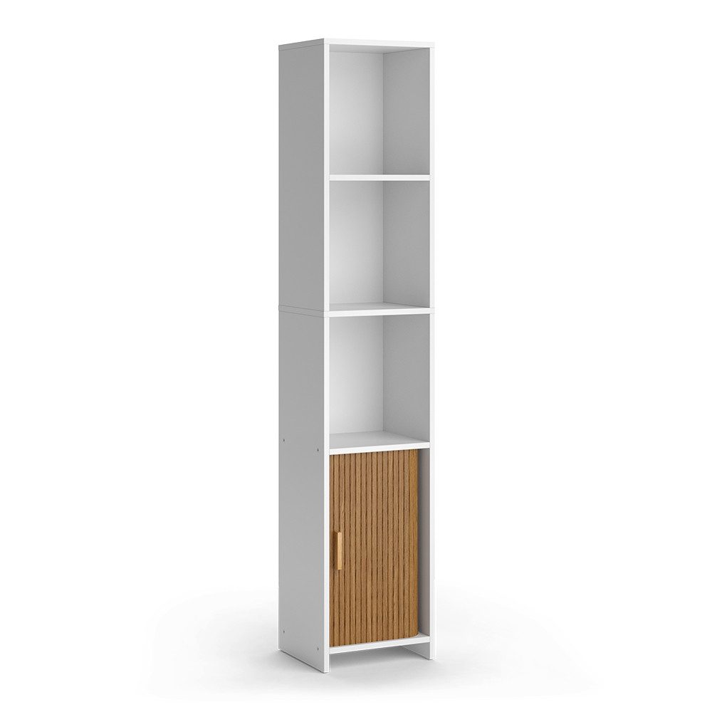 Vicco Hochschrank Norea, Eiche/Weiß, 34 x 170 cm
