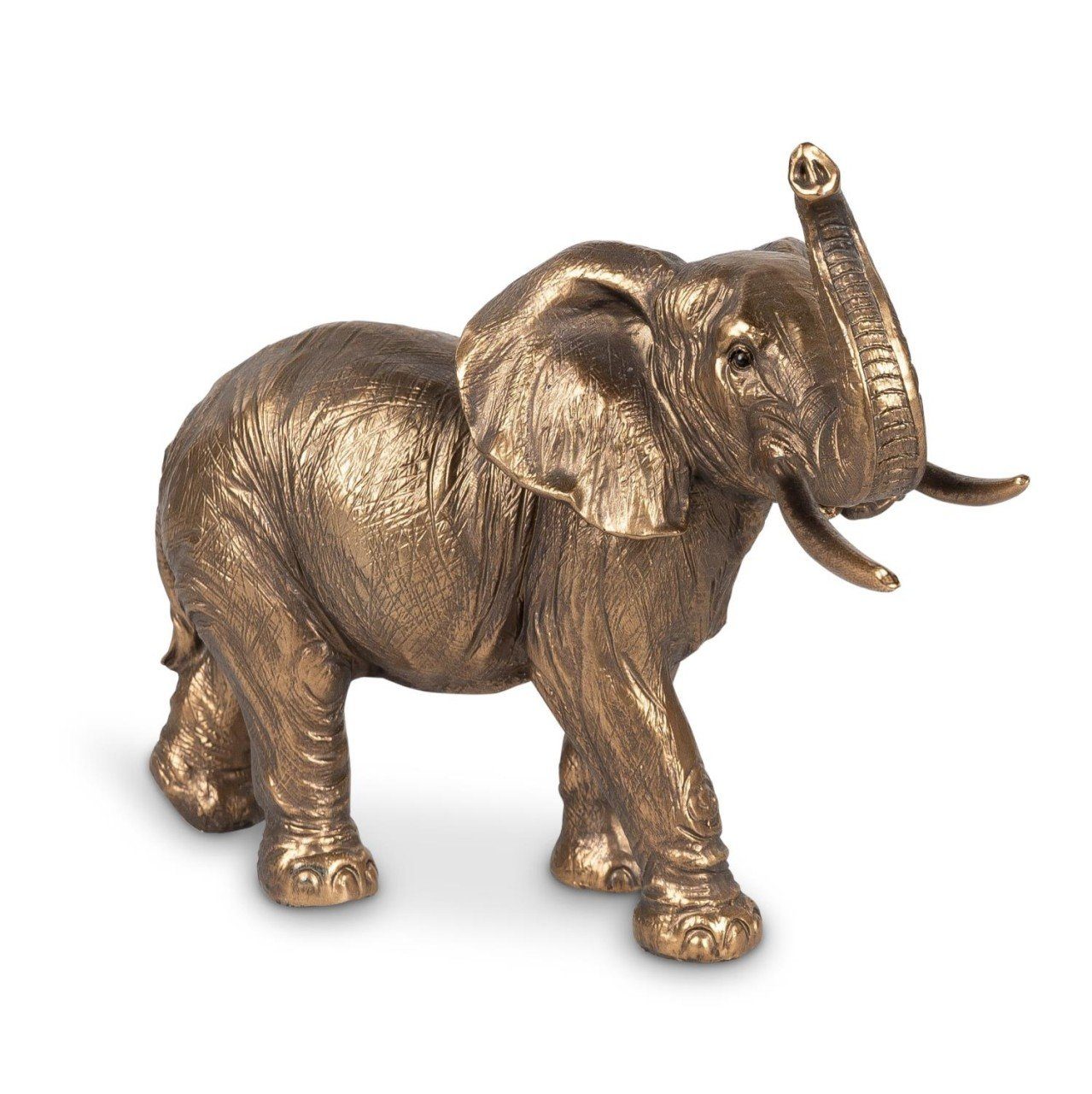 formano Dekoobjekt Elefanten, Gold L:20cm B:9cm H:15cm Kunststein