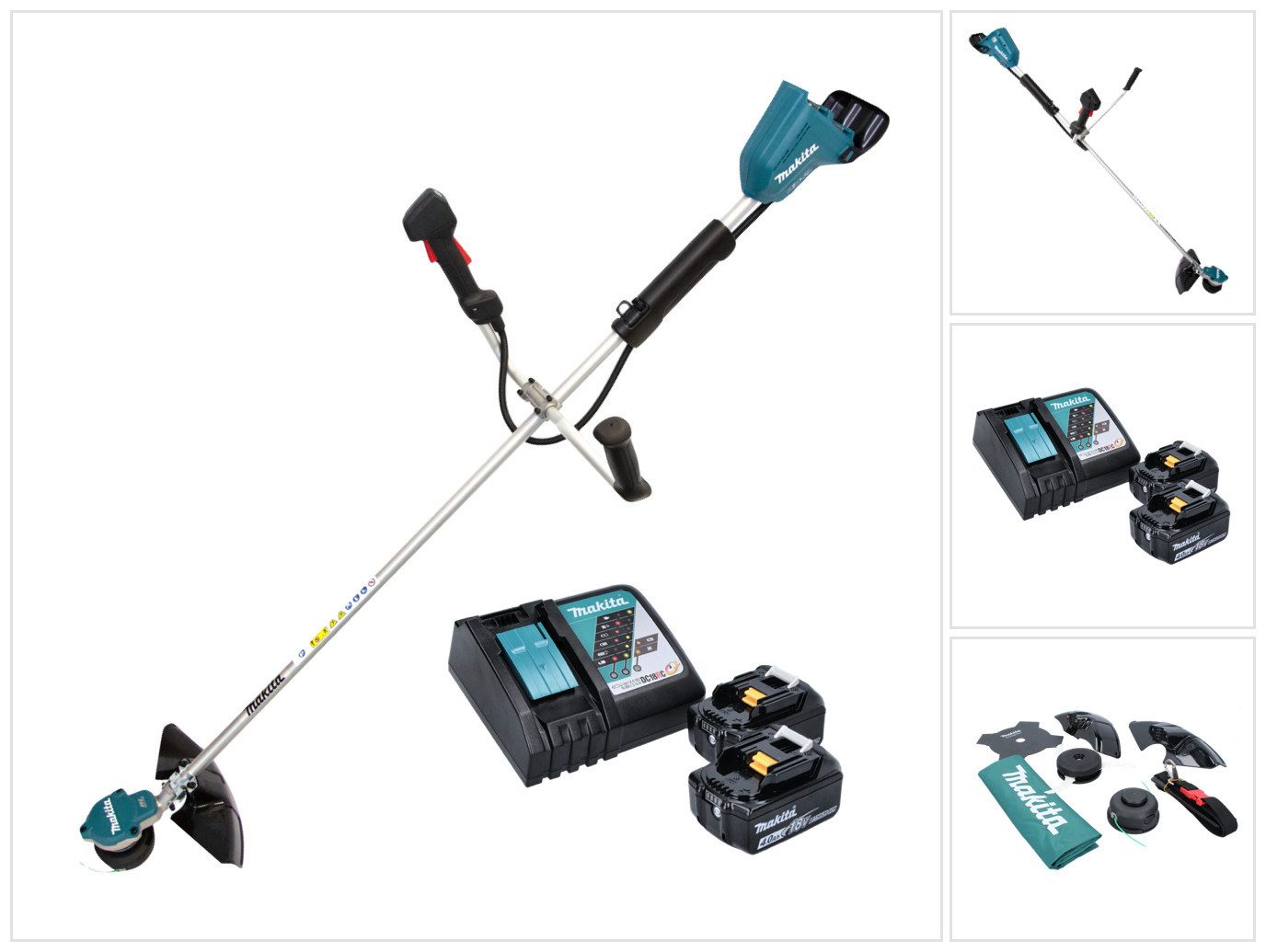 Makita Akku-Rasentrimmer DUR 368 ARM Akku Freischneider 36 V (2 x 18 V) Zweihandgriff